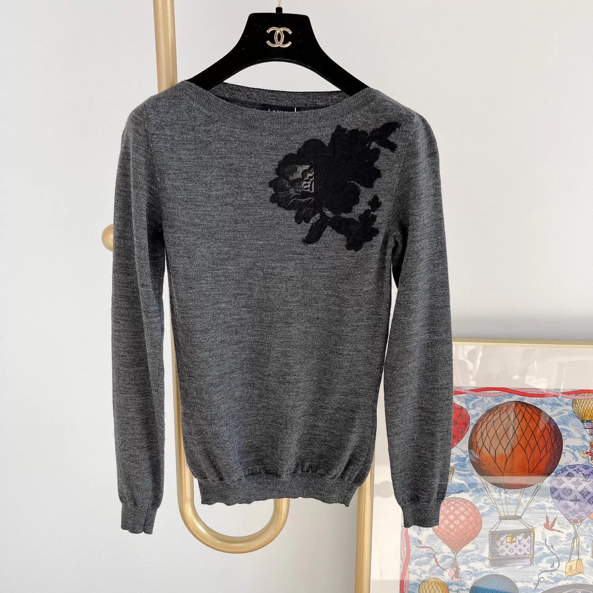 Lanvin Lanvin Gray Crewneck Top XS Size XS / US 0-2 / IT 36-38 - 1 Thumbnail