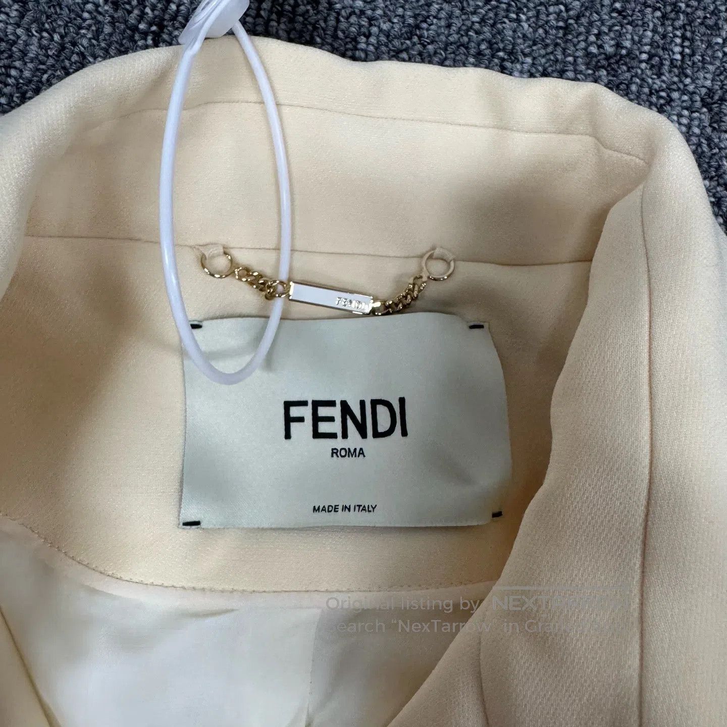 Fendi FENDI Pocket leather patch, belt, shirt-style jacket| Size L / US 10 / IT 46 - 6 Thumbnail
