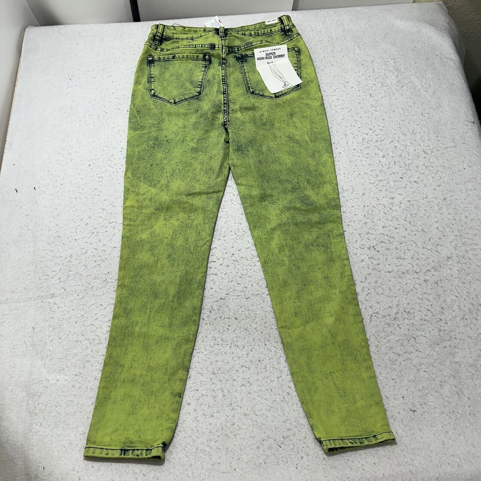 Almost Famous Almost Famous 7 Super High Rise Skinny Leg Jeans Green Denim Size 28" / US 6 / IT 42 - 6 Thumbnail