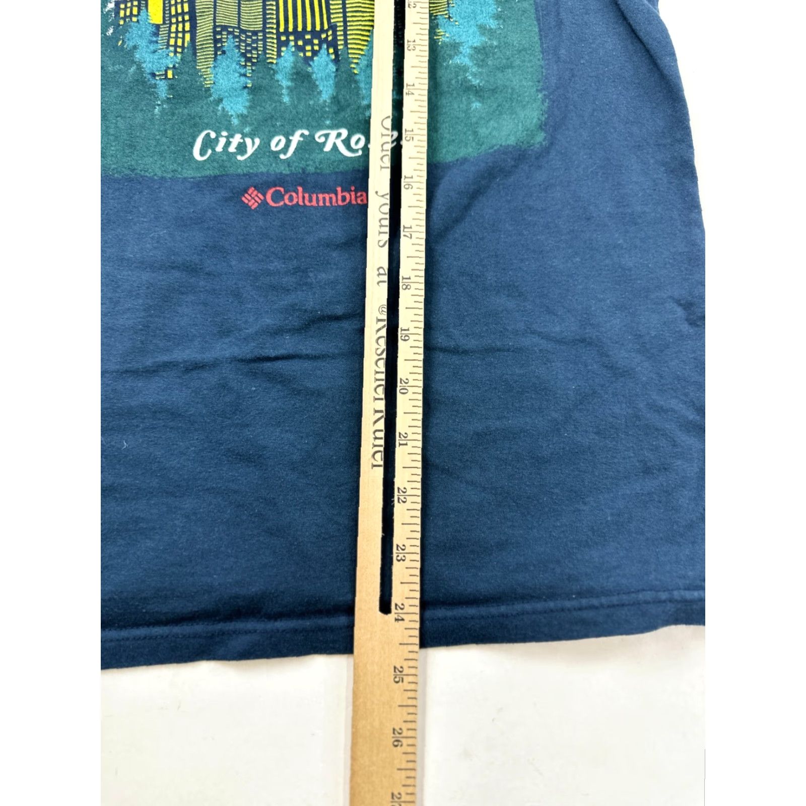 Vintage Columbia Shirt Mens Small Blue Graphic Portland Oregon Tee Short Sleeve Crew Neck Regular Fit 100% Cotton Spring Summer Mens Size US S / EU 44-46 / 1 - 7 Thumbnail