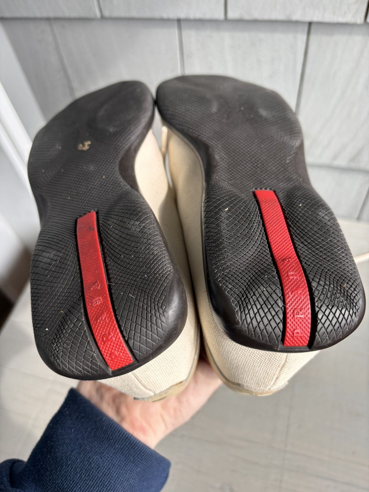 Prada × Vintage 2000s Prada Shoes Vintage Square Toe Sport Canvas 90s 3864 Size US 7 / IT 37 - 10 Thumbnail