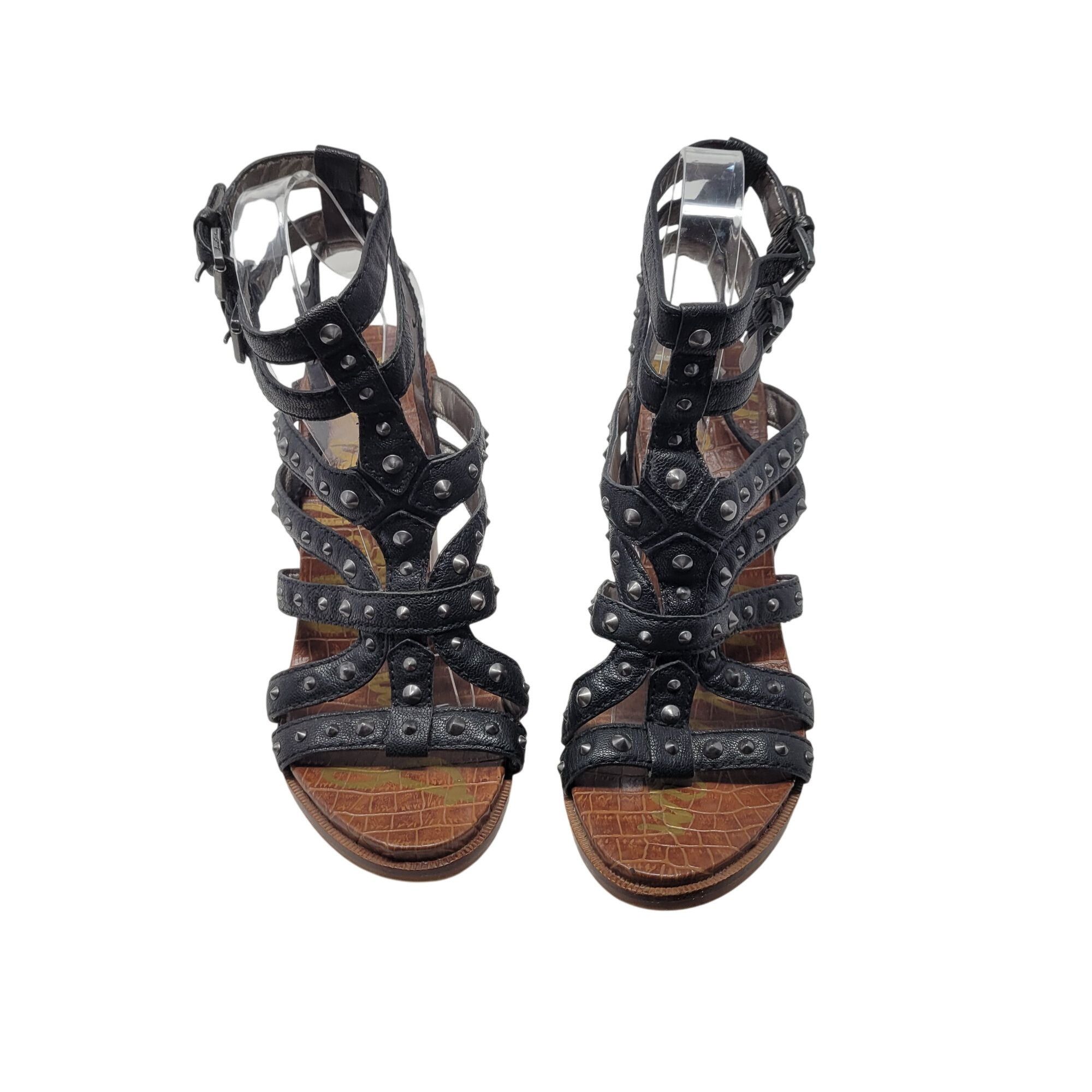 Sam Edelman Sam Edelman Keith Gladiator Leather Studded Heeled Sandals 8 Size US 8 / IT 38 - 2 Thumbnail