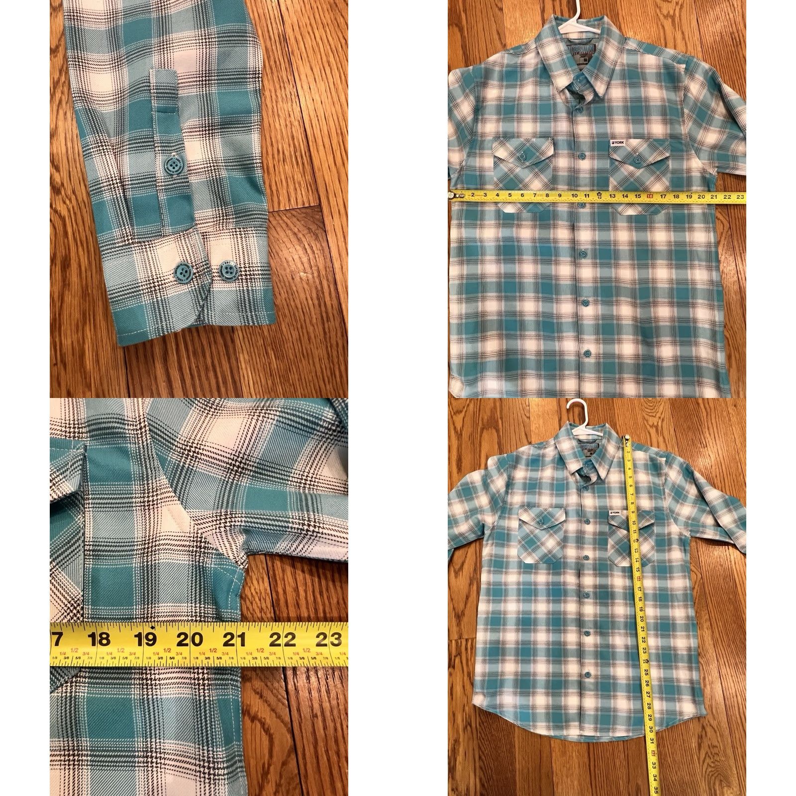 Vintage Dixxon Flannel Company YORK Blue White Gray D-Tech Button-Up Shirt M Mens Long Sleeve Plaid Hang Dry Only Size US M / EU 48-50 / 2 - 8 Thumbnail
