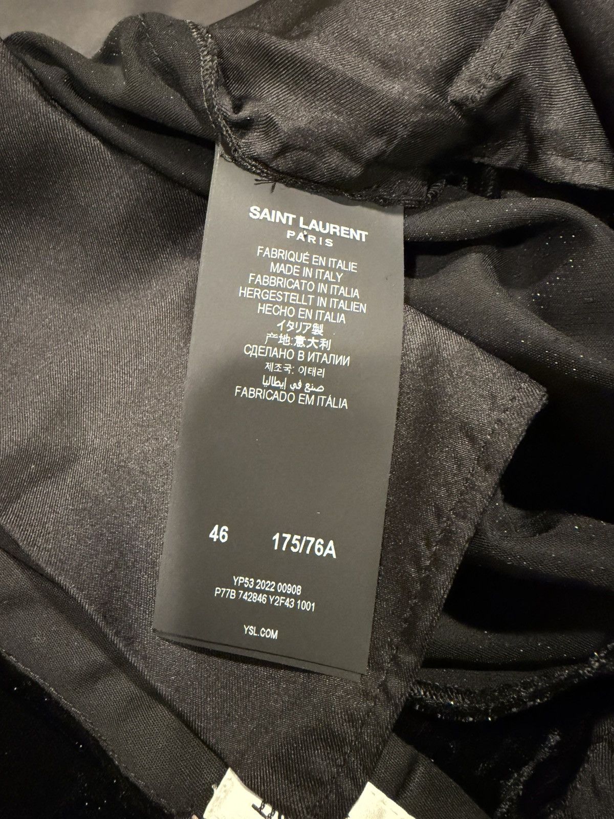 Saint Laurent Paris Saint Laurent mens velvet sparkling pants. 46/32. $1650 Size 46R - 2 Thumbnail