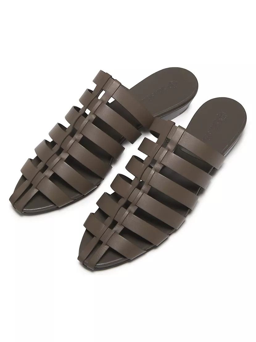 Loro Piana o1srvl11e0225 Kaede Leather Sandals in Brown Size US 6 / IT 36 - 4 Thumbnail