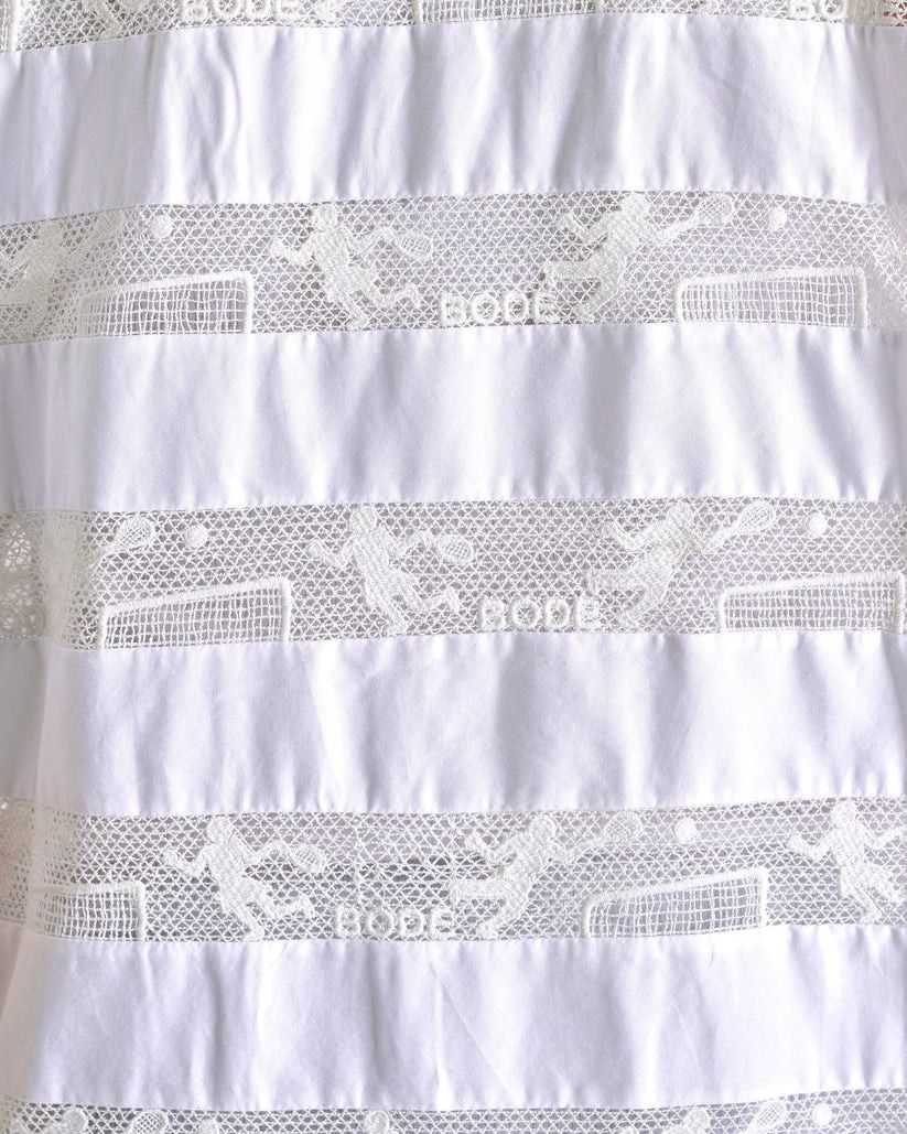 o1s1v1r1oon0825 Tennis Lace SS Shirt in Milk/White