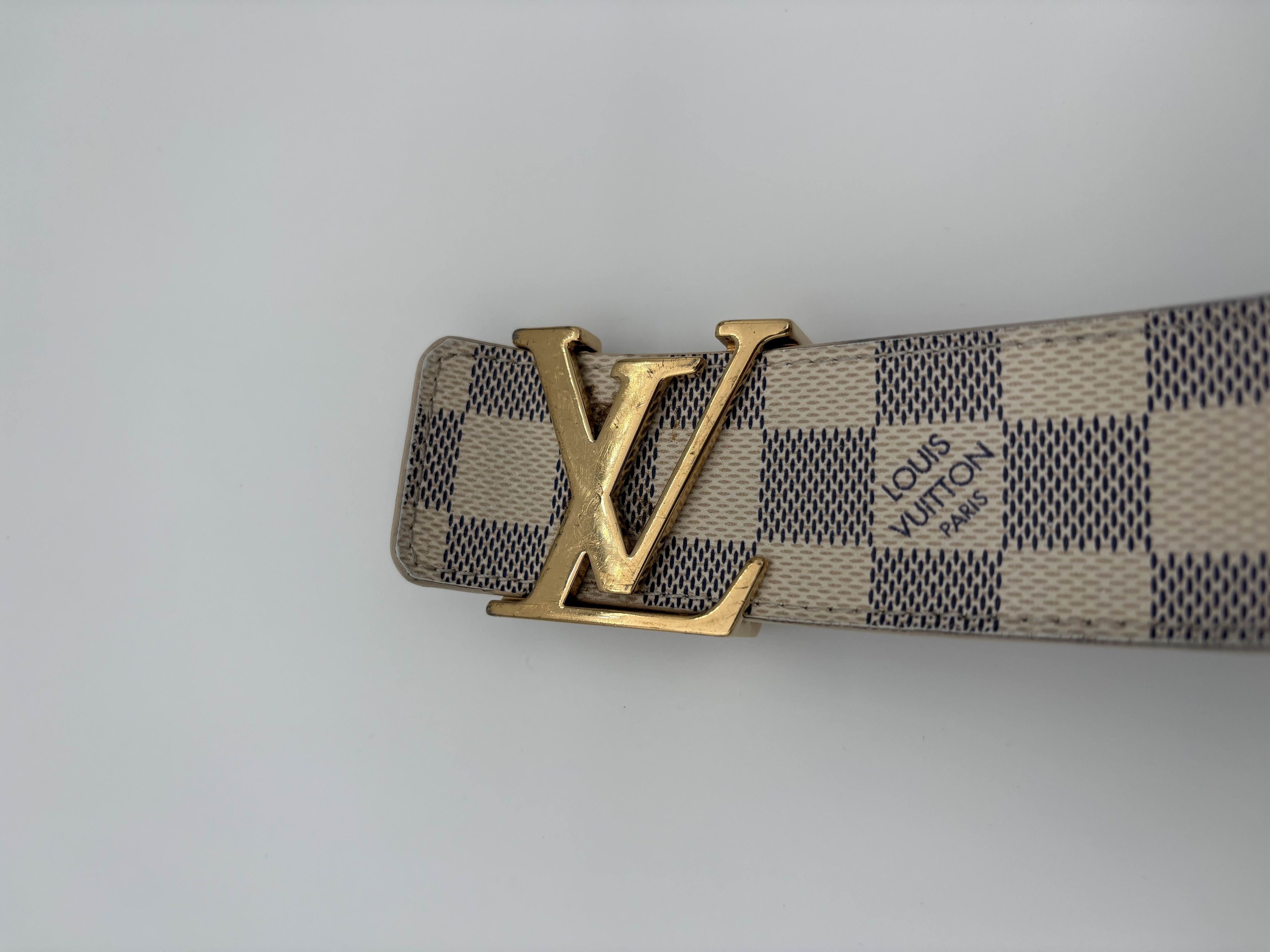 Louis Vuitton LOUIS VUITTON Damier Azur Centurion LV Initial Belt M9609V Size ONE SIZE - 3 Thumbnail