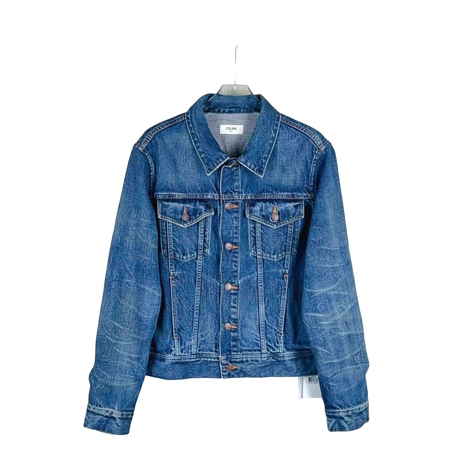 Celine × Hedi Slimane Celine SS20 Blue Denim Jacket | Grailed