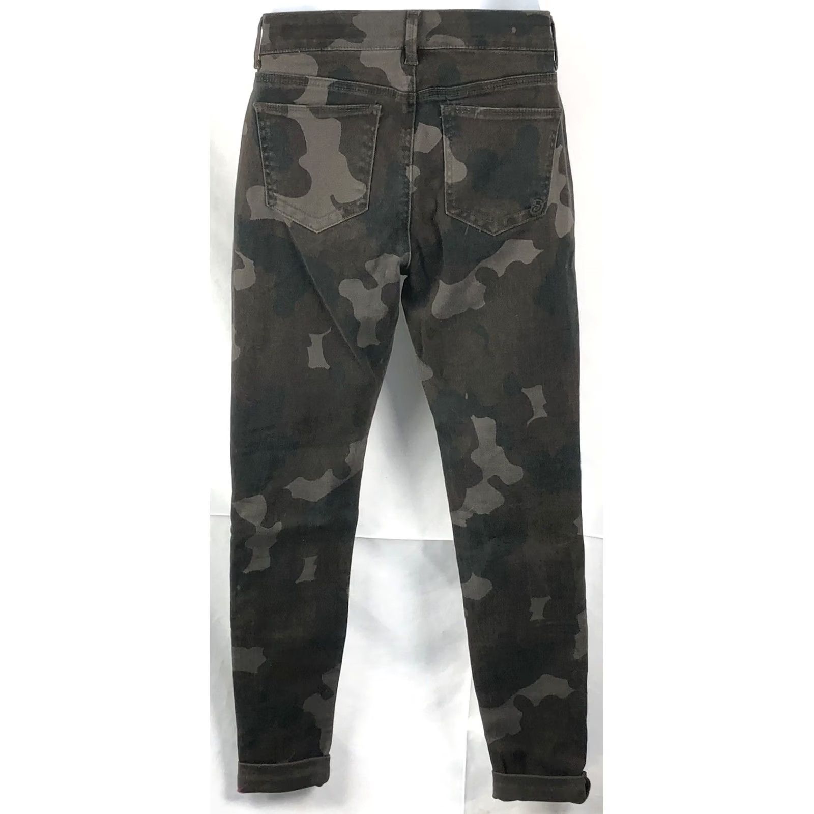 Vintage Indigo Rein Jeans Pants 9 Camo Cuff Taper Leg 28W 27I Grunge Gorp Core Women Jeans Size 30" / US 8 / IT 44 - 2 Thumbnail