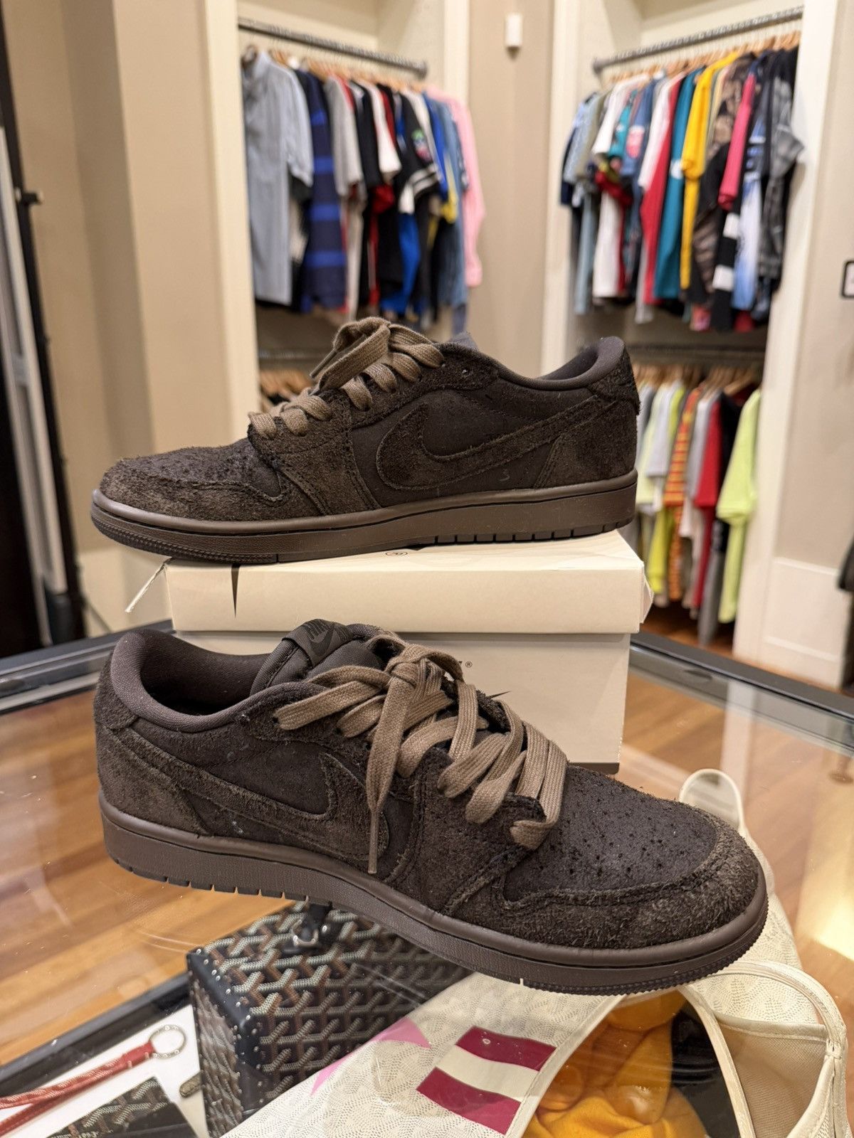 Jordan Brand × Travis Scott Travis Scott x Jordan 1 Retro low - Velvet Brown Size US 7 / EU 40 - 4 Thumbnail