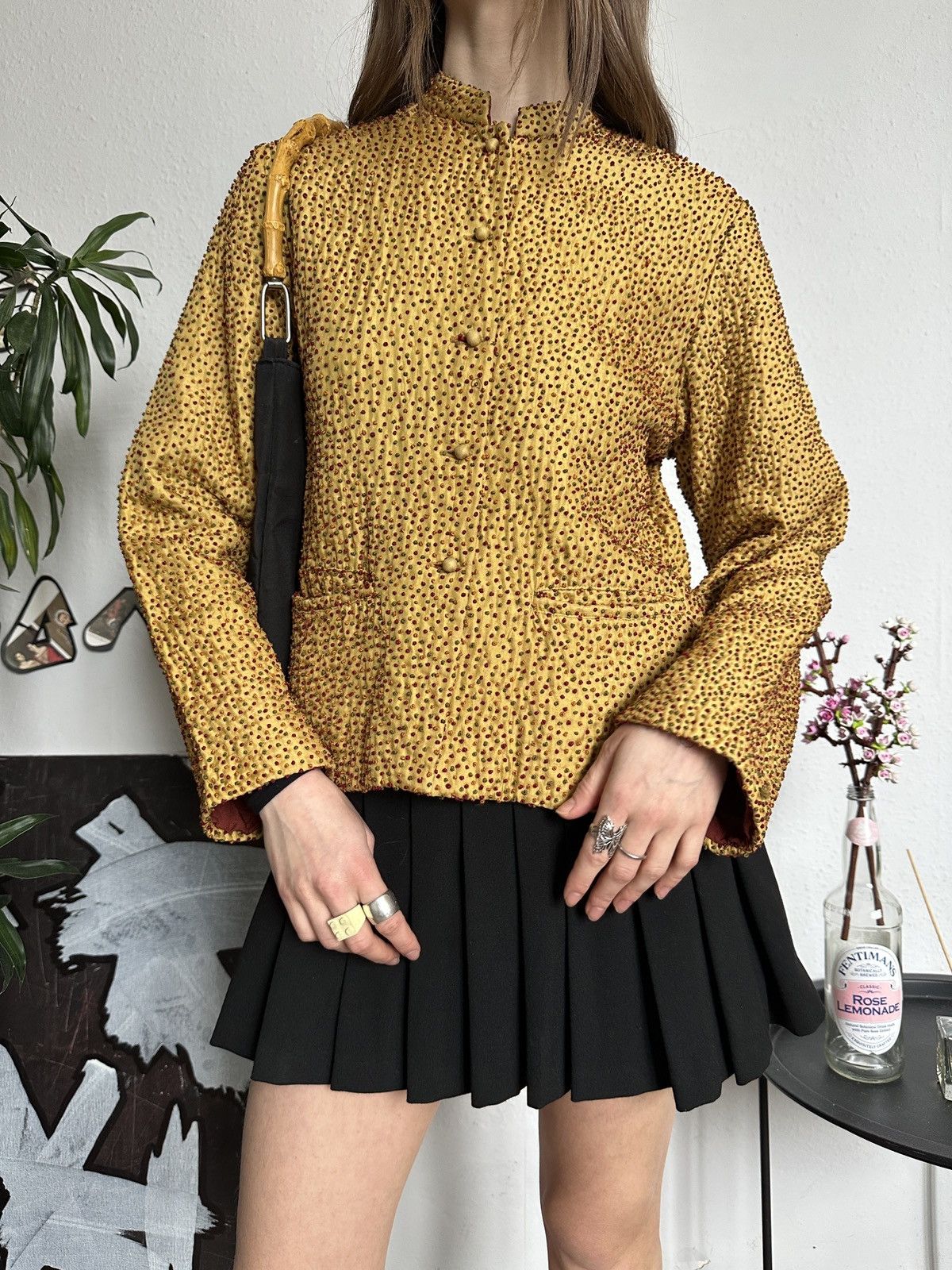 Japanese Brand × Vintage Vintage Polkadot Asian Japan Rare Designer Light Jacket Size M / US 6-8 / IT 42-44 - 5 Thumbnail