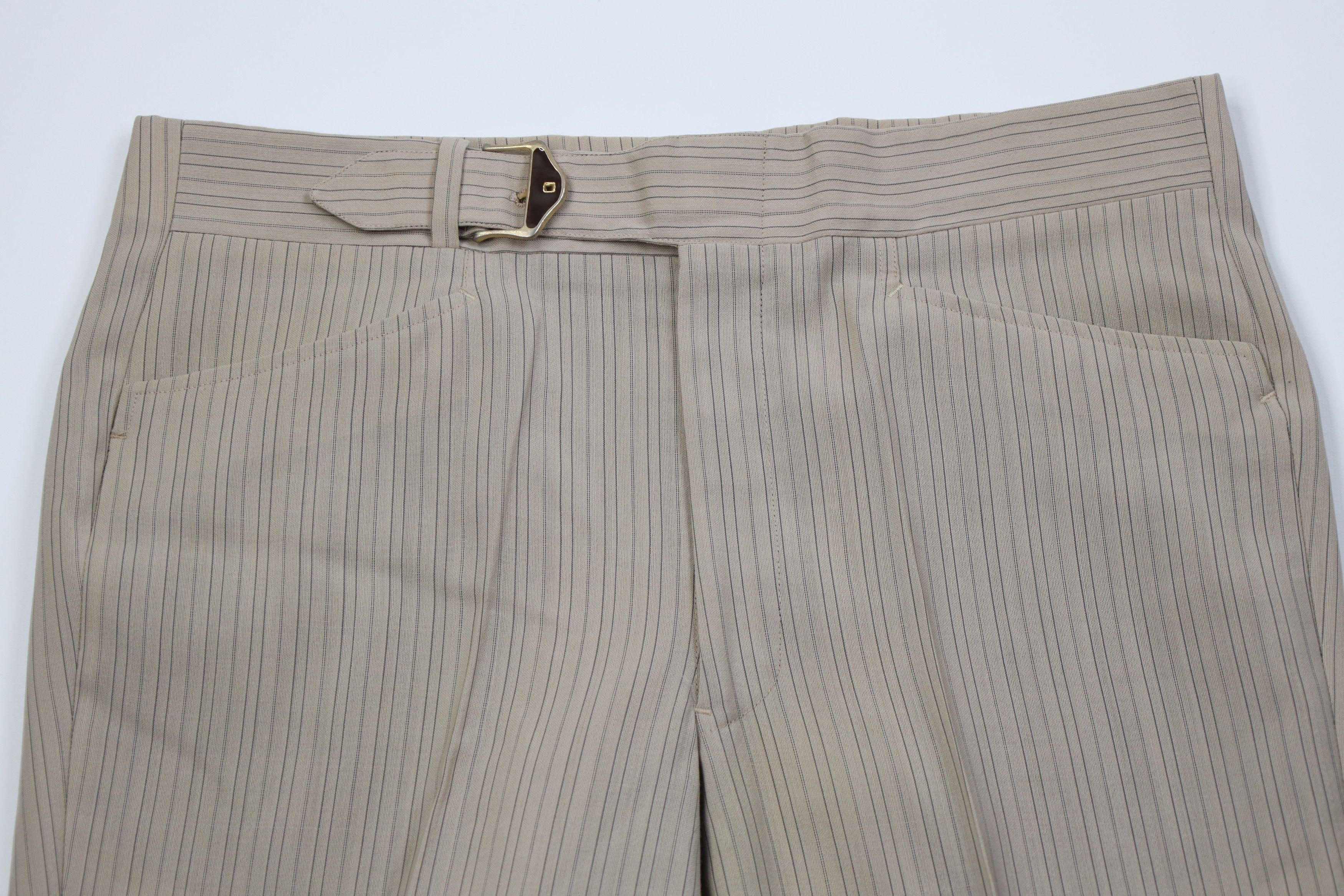 Vintage Vintage 60s 70s Rockabilly Pinstriped Wide Leg Chino Pants Size US 34 / EU 50 - 2 Thumbnail