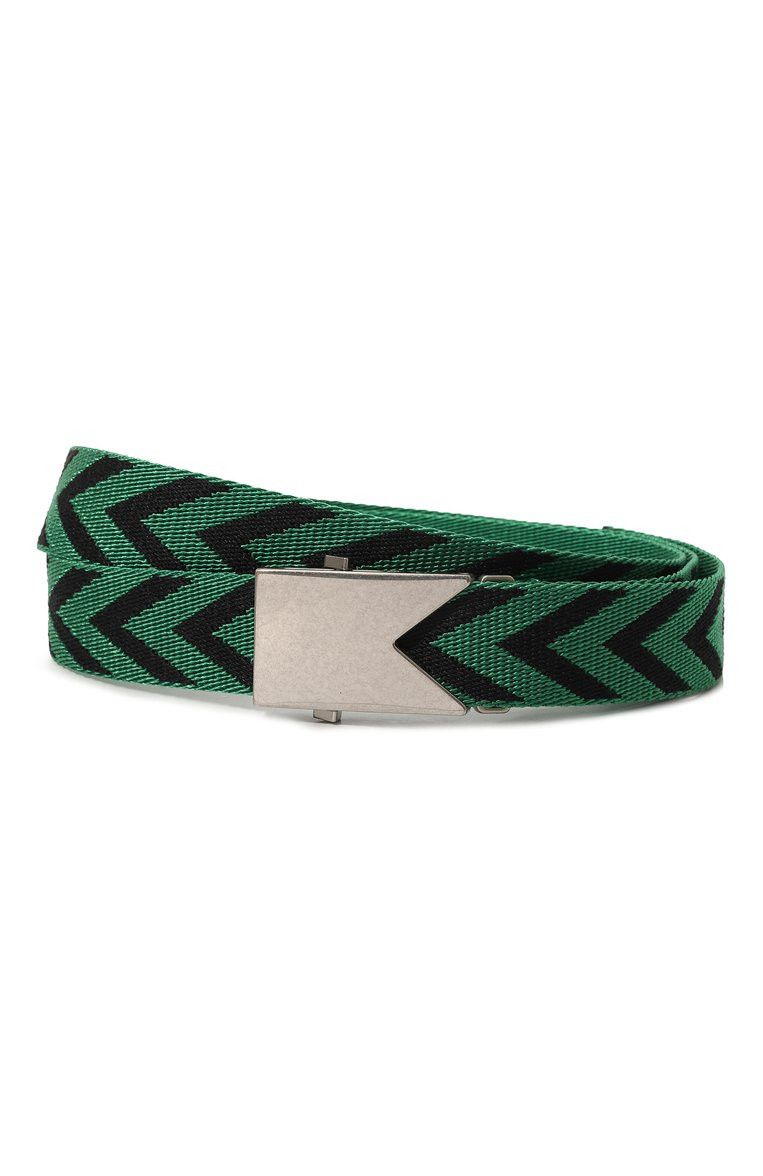 Bottega Veneta BOTTEGA VENETA green black chevron fabric woven belt Size ONE SIZE - 1 Thumbnail