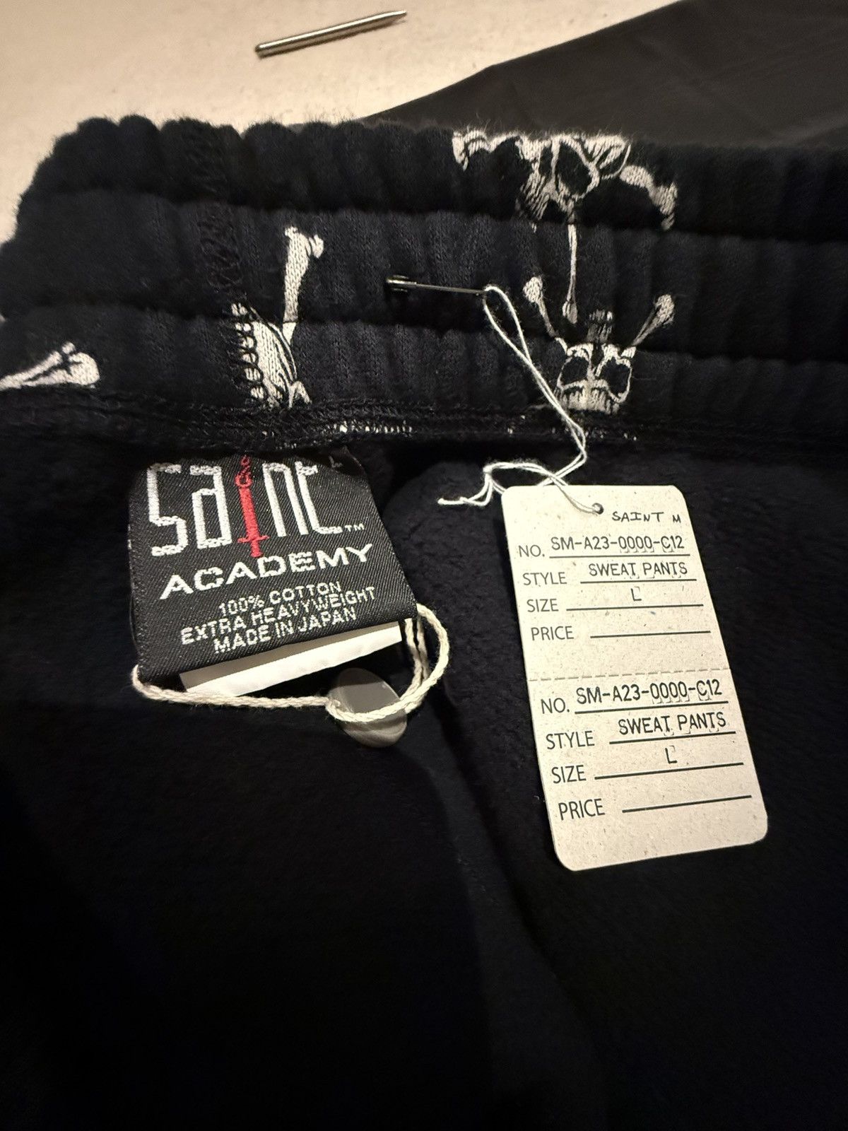 Saint Michael Saint Mxxxxxx skull black logo joggers sweatpants Michael L Size US 34 / EU 50 - 22 Thumbnail