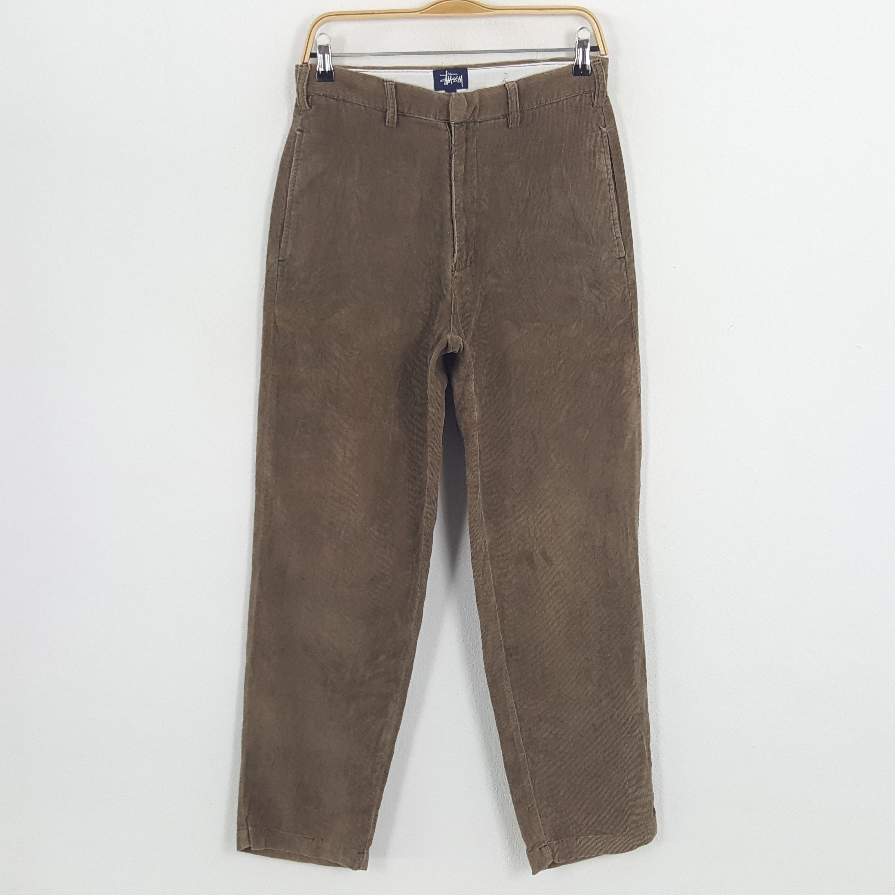 Stussy × Vintage Vintage Stussy USA Corduroy Custom Art Logo Pants Size US 29 - 4 Thumbnail