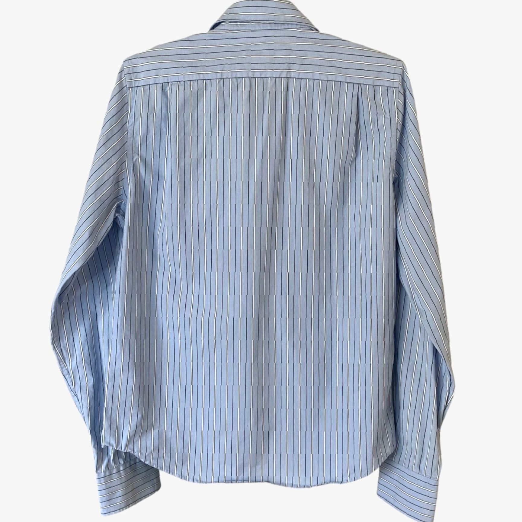 Abercrombie & Fitch Abercrombie & Fitch Striped Dress Shirt Blue Button-Up Long-Sleeve Men's XL"} Size 46R - 4 Thumbnail