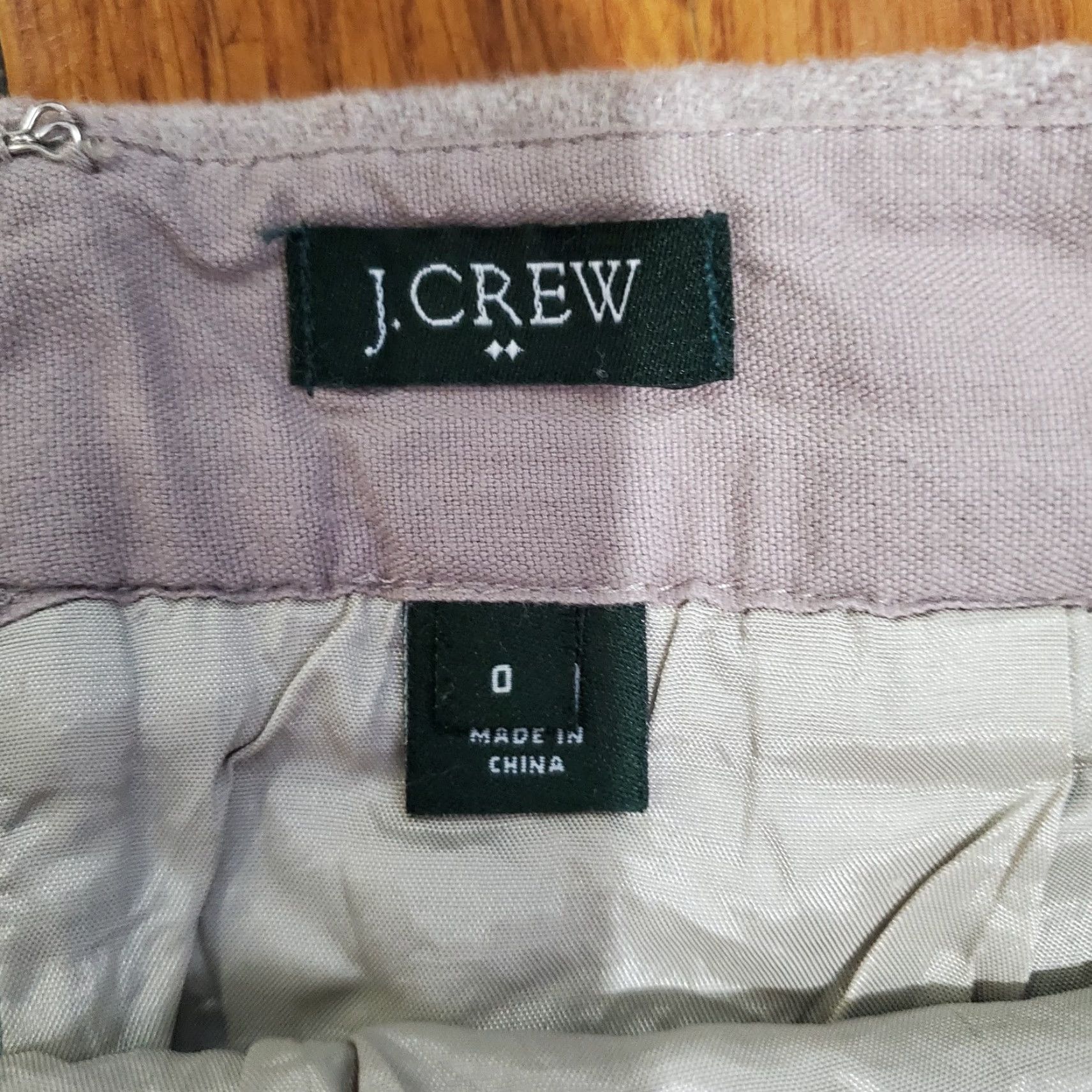 J.Crew J.CREW Skirt Womens 0 Gray Pencil Wool Polyester Short Zip Slit Twill Dry Clean Only Vintage No Size 25" / US 0 / IT 36 - 3 Thumbnail