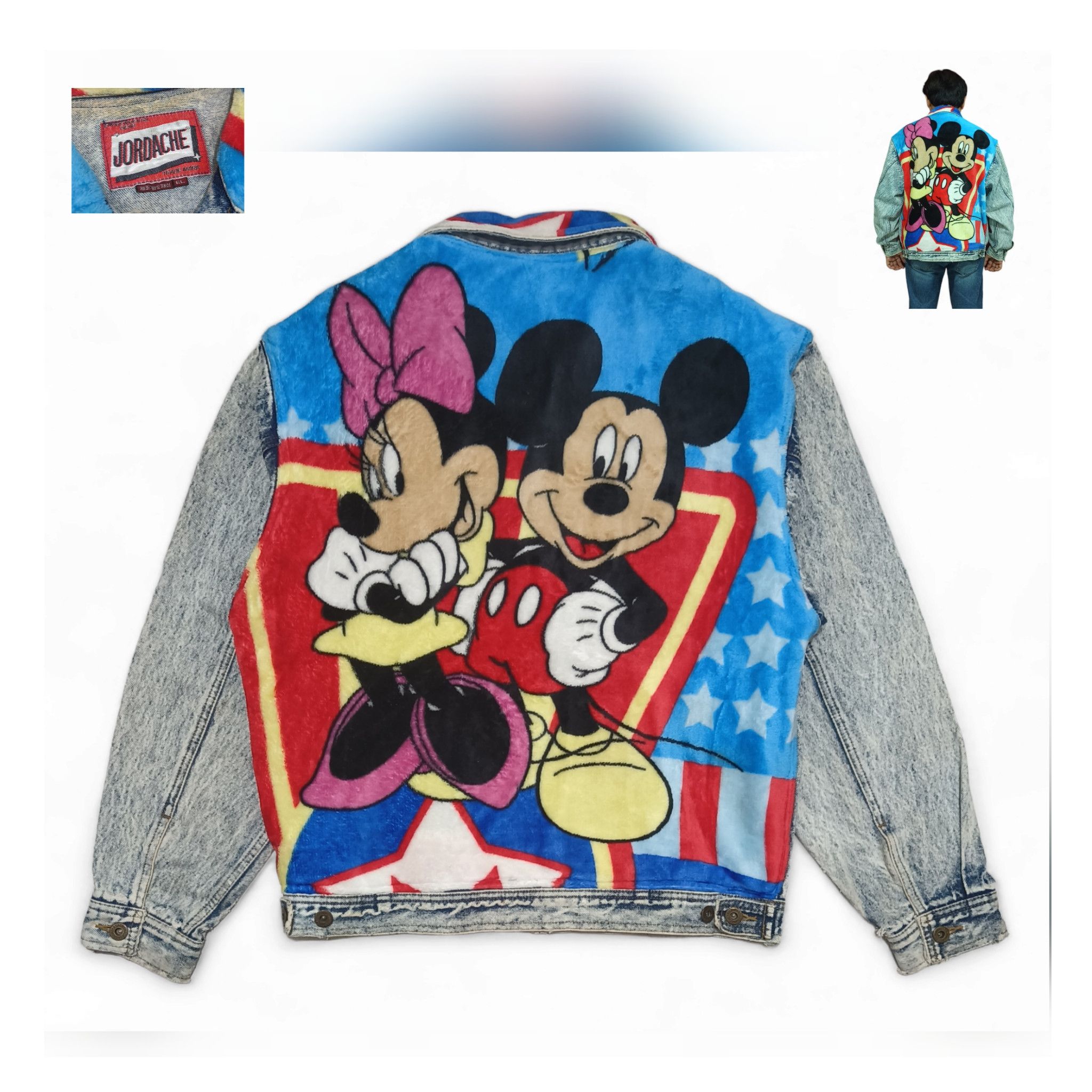 Jordache Vintage Jordache Mickey Minnie Mouse Terry Cloth Jacket Size US L / EU 52-54 / 3 - 1 Thumbnail