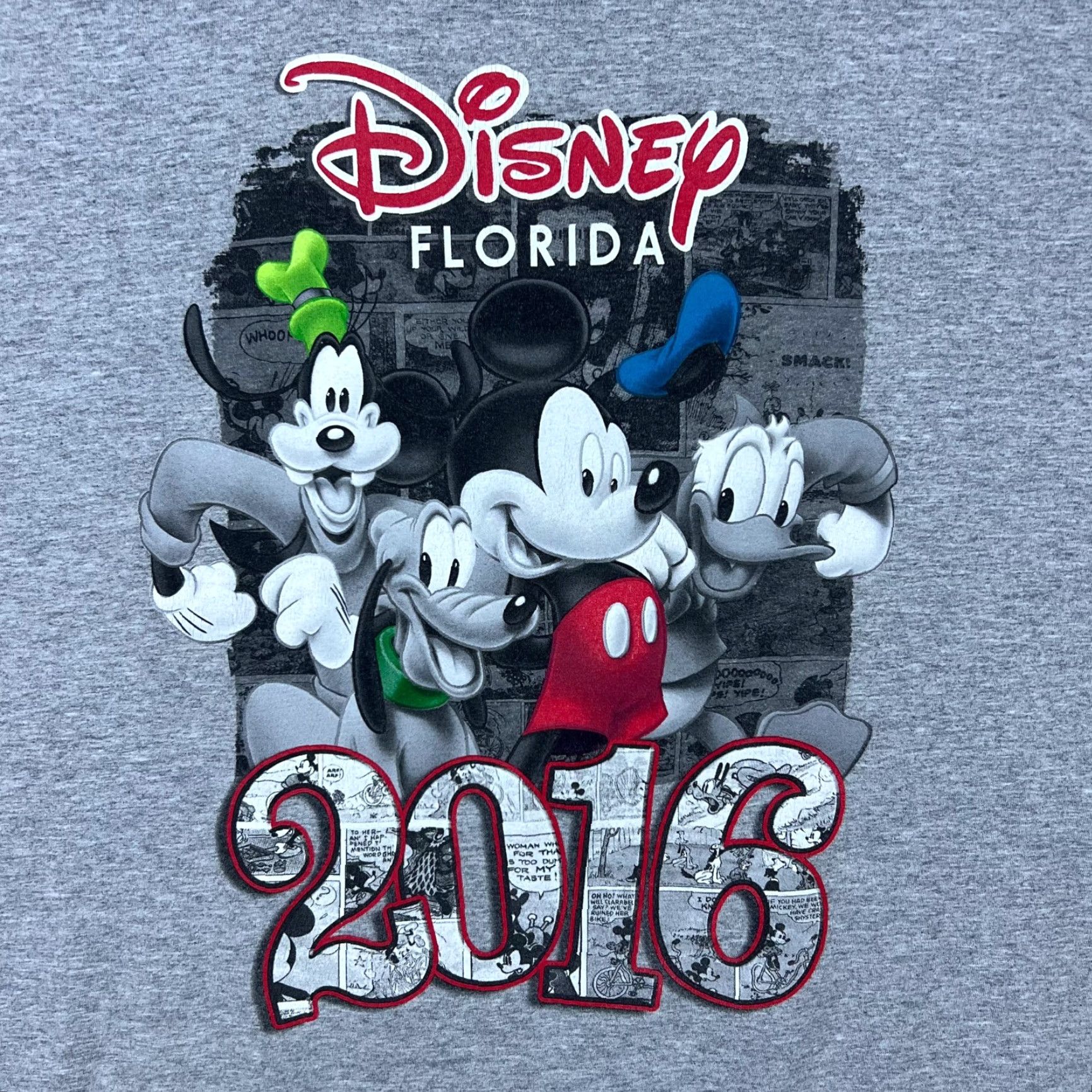 Disney Disney Florida (2016) Character Souvenir Graphic Logo Spellout Grey T-Shirt XL Men Size US XL / EU 56 / 4 - 3 Thumbnail
