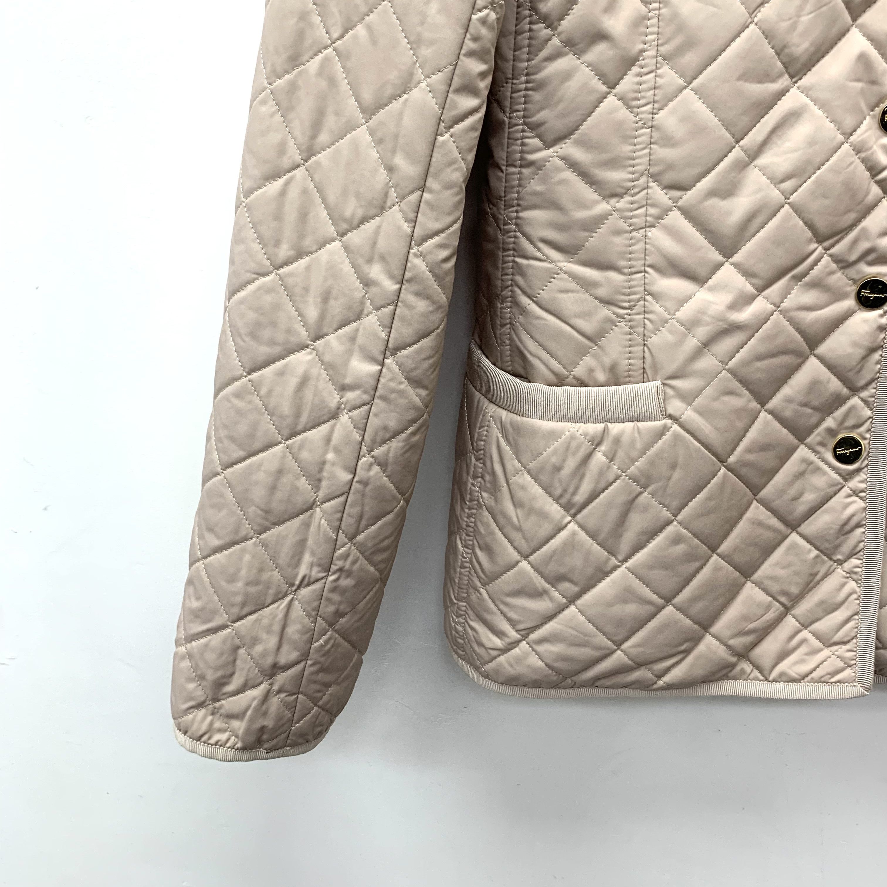 Salvatore Ferragamo Salvatore Ferragamo Quilted Jacket Pink (40) Size S / US 4 / IT 40 - 4 Thumbnail