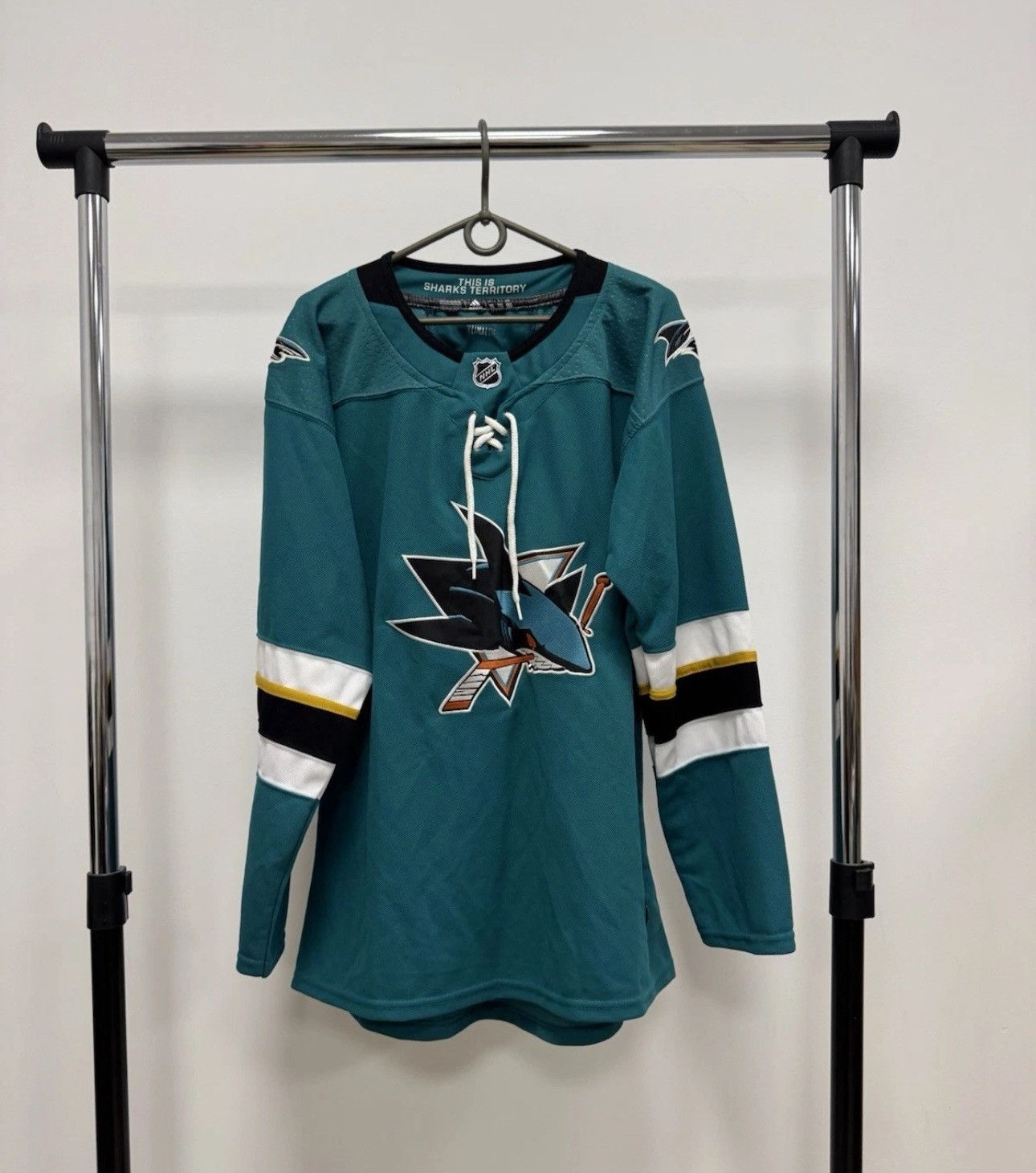 NHL Adidas San Hose Sharks NHL Home Jersey Hockey Men Size XXL Size US XXL / EU 58 / 5 - 2 Thumbnail