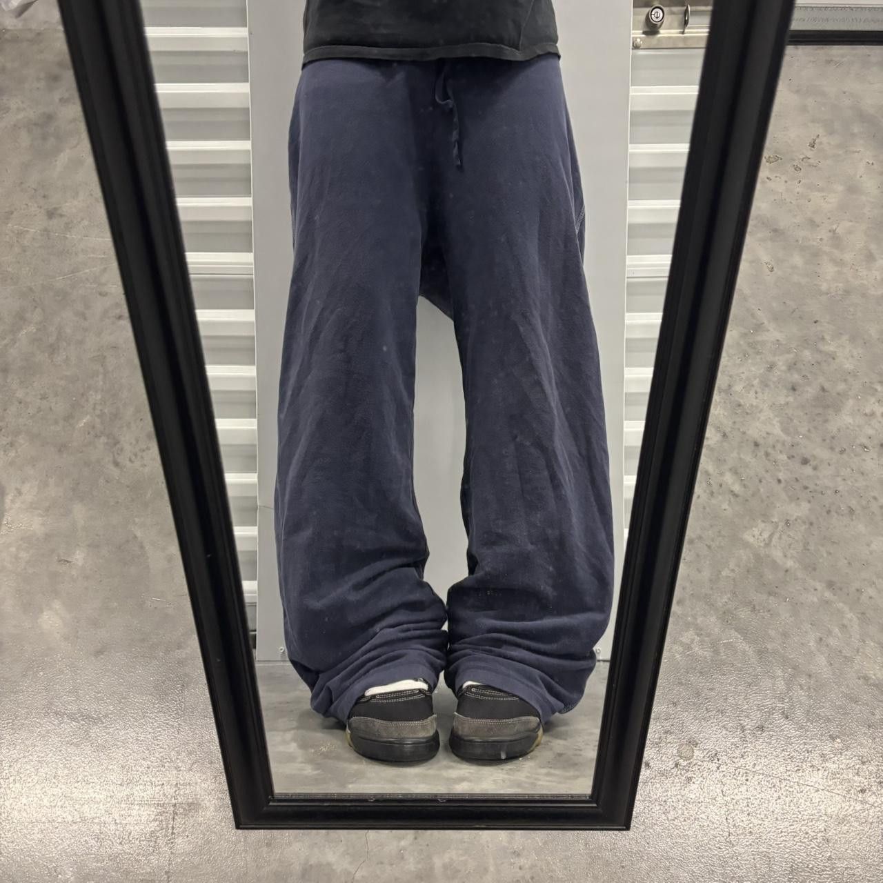Japanese Brand × Vintage Crazy Vintage Y2K/2000s Baggy Navy Blue Skater Style Essential Sweatpants! Size US 34 / EU 50 - 7 Thumbnail