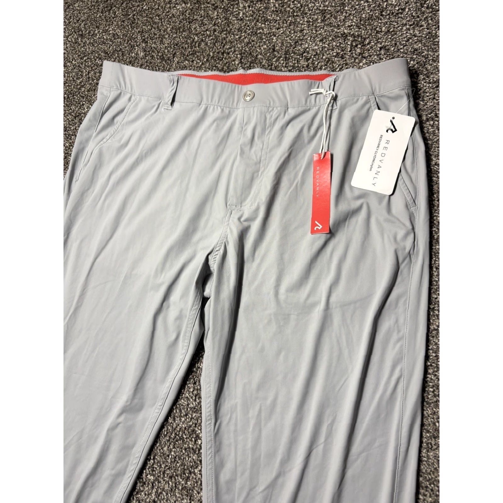 Vintage Redvanly Pants Mens Large Gray Halliday Jogger Pull On Golf NWT Performance NEW Size US 33 - 2 Thumbnail