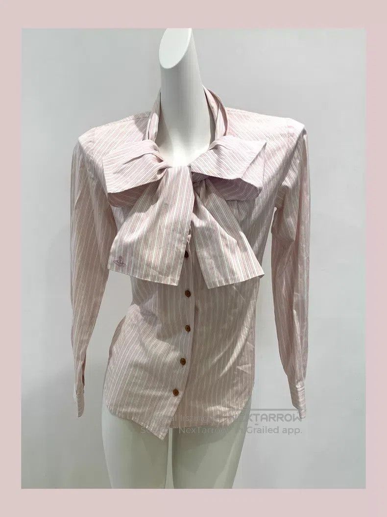 Vivienne Westwood Vivienne Westwood Striped bow long sleeve shirt Size M / US 6-8 / IT 42-44 - 8 Thumbnail