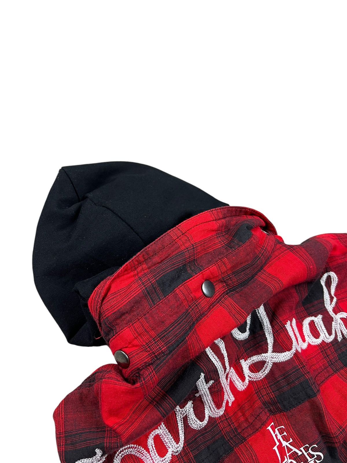 If Six Was Nine × In The Attic × Japanese Brand In The Attic Tartan Cross Poem Hooded Button Shirt Size US S / EU 44-46 / 1 - 10 Thumbnail