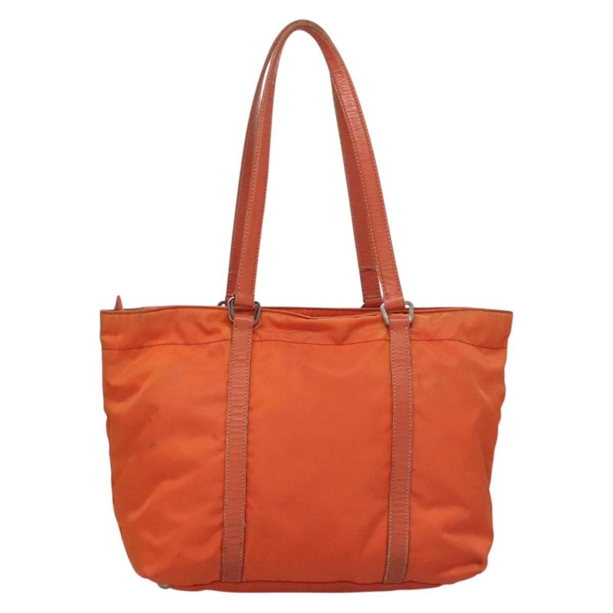 Prada PRADA Tote Bag Nylon Orange Silver Size ONE SIZE - 3 Thumbnail