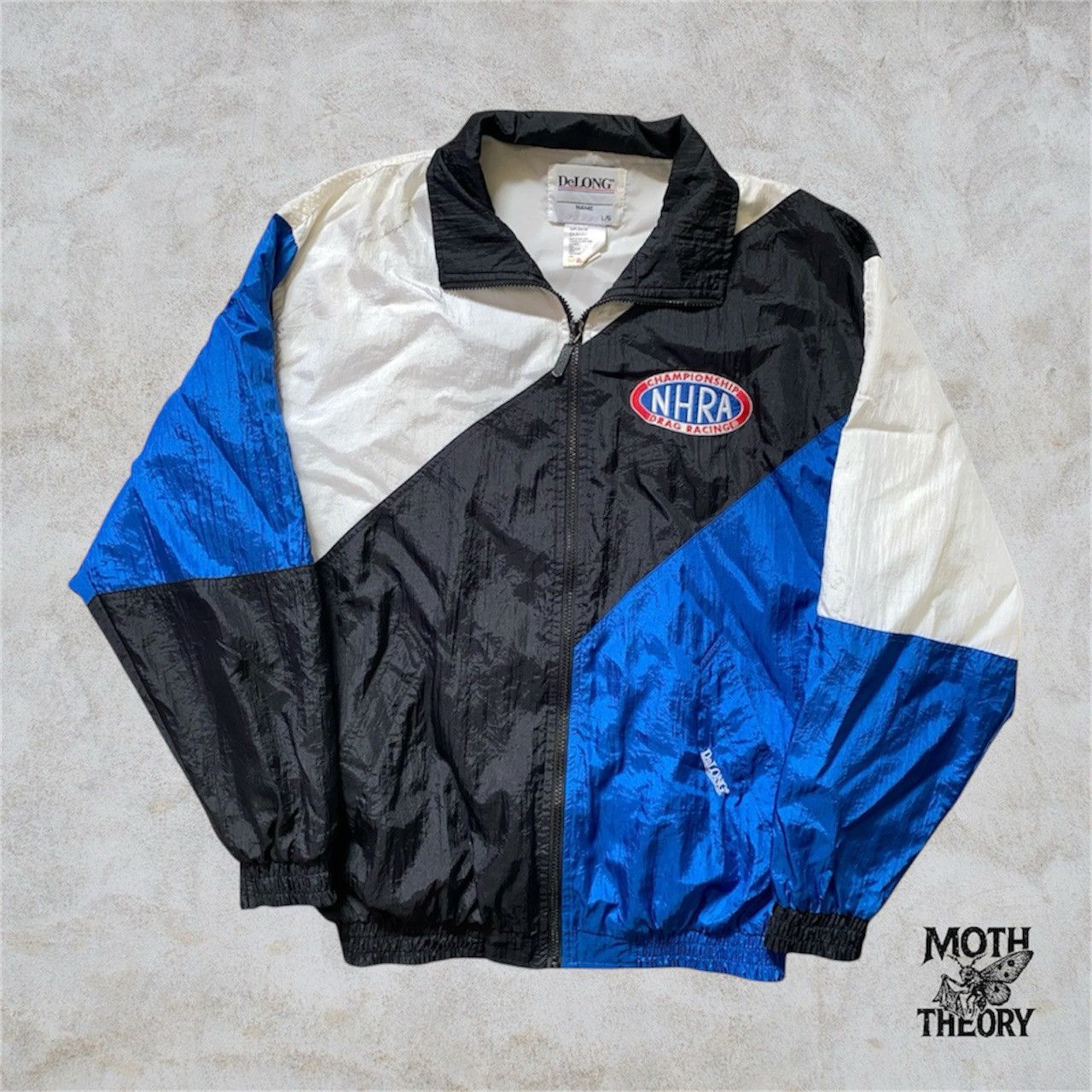 Delong × NASCAR × Vintage 90s NHRA Drag Racing Championship Windbreaker | Autographed Size US L / EU 52-54 / 3 - 1 Thumbnail