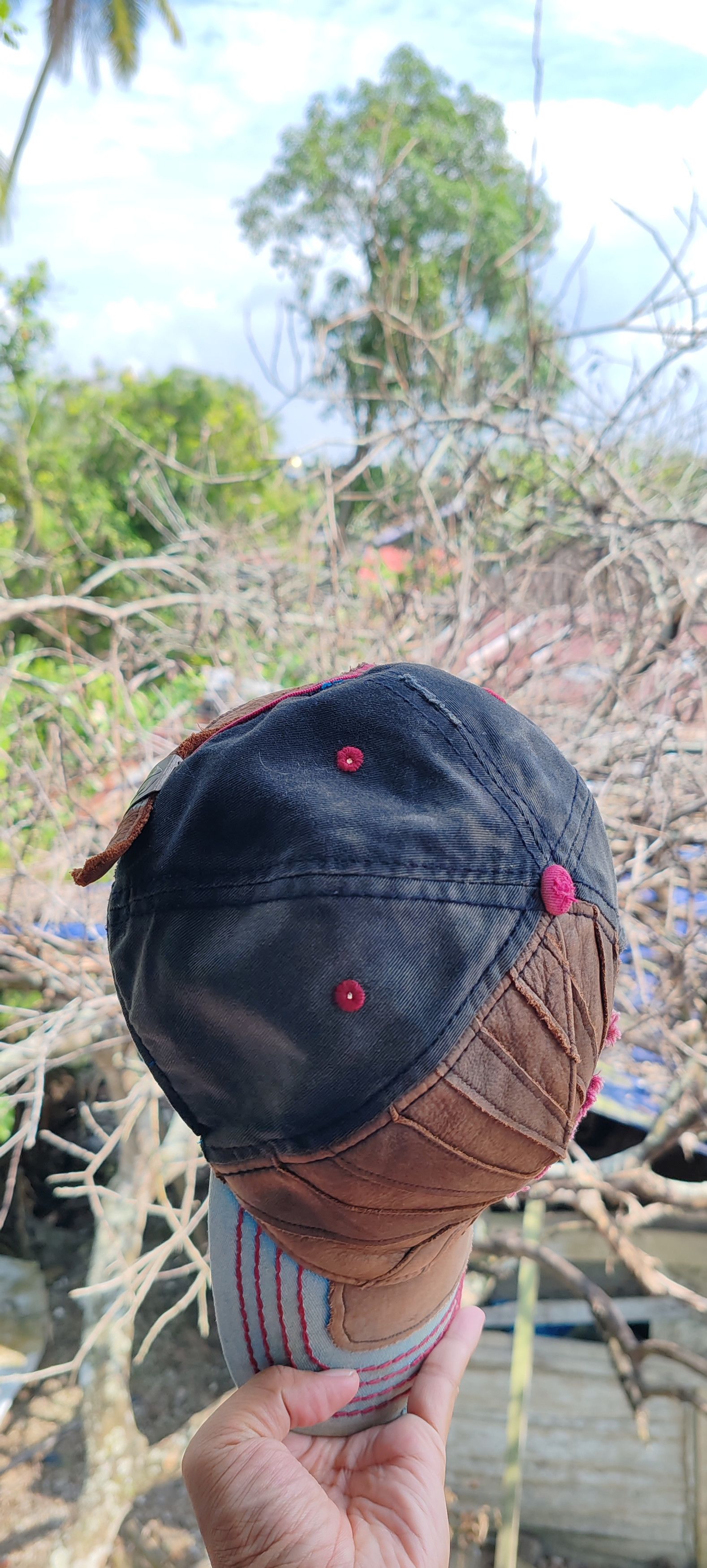 Japanese Brand × True Religion × Vintage Vintage Leather Distressed Destroyed cap hat True Religion Size ONE SIZE - 8 Thumbnail