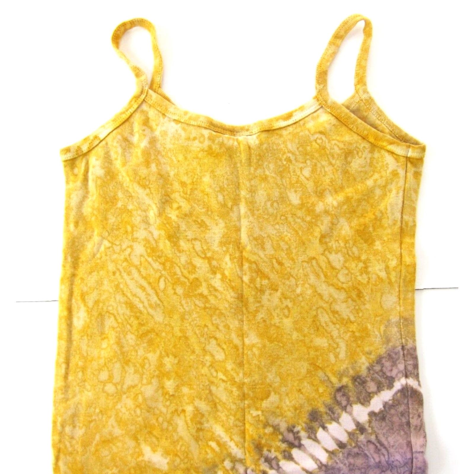 Vintage Vtg Sheesh Connections Nepal Cotton Jersey Yellow Purple Tie Dye Slip Dress M-L Size M / US 6-8 / IT 42-44 - 5 Thumbnail