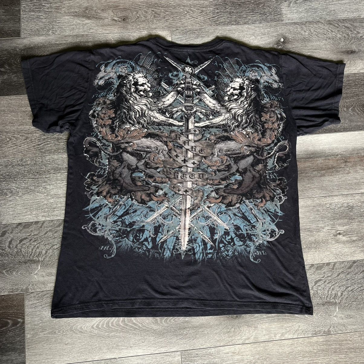 Affliction Vintage 2000s Royal Blood Affliction Style Studded Tee Shirt Size US XXL / EU 58 / 5 - 2 Thumbnail