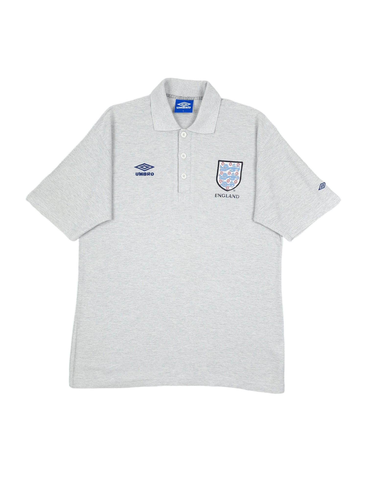 Soccer Jersey × Umbro × Vintage 💎 Size L Umbro England 90's Jersey Polo  Shirt Gray Soccer | Grailed