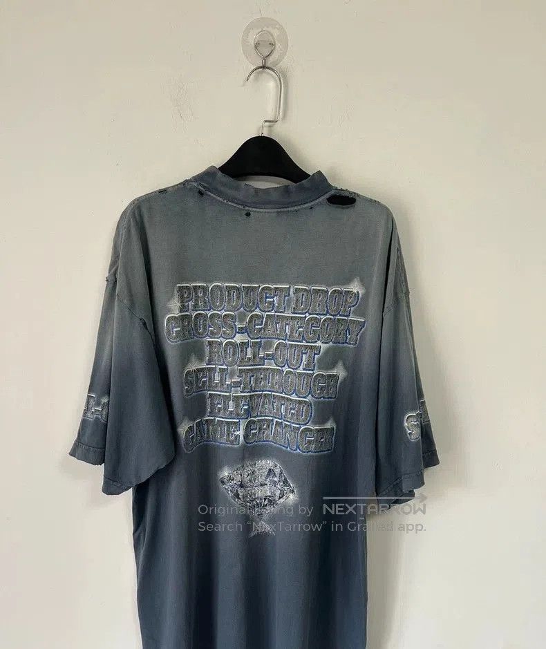 Balenciaga Balenciaga SNBN Oversized Diamond Letter Tee. Size US M / EU 48-50 / 2 - 2 Thumbnail