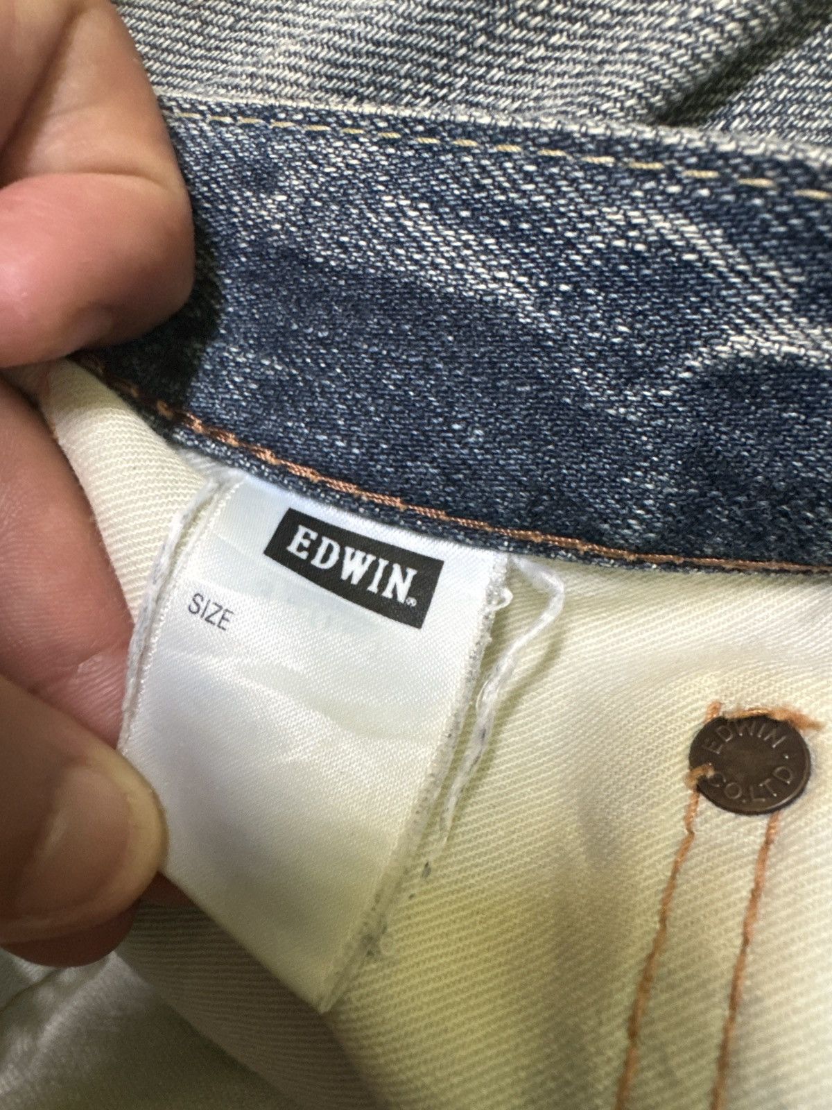 Edwin × Japanese Brand Vintage Japanese Edwin 505Bxx Selvedge Distressed Jeans Size US 33 - 19 Thumbnail