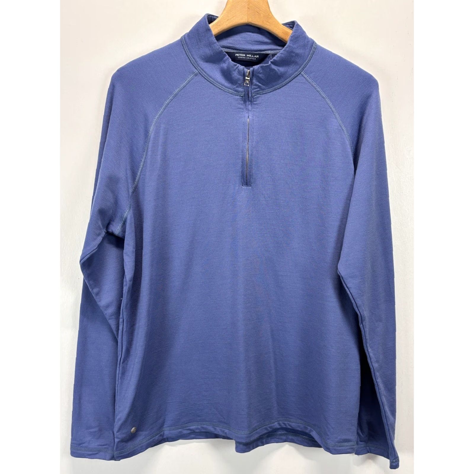 Peter Millar Peter Millar Merino Wool 1/4 Zip Shirt Sweater Mens L Blue Golf Pullover Mock Neck Size US L / EU 52-54 / 3 - 2 Thumbnail