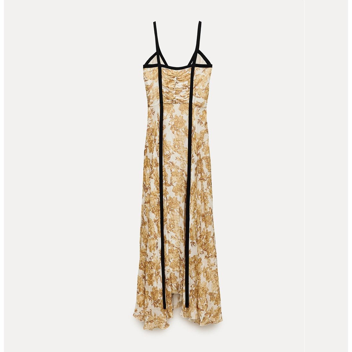 Zara ZARA Printed Yellow Viscose Maxi Dress NWT Size M / US 6-8 / IT 42-44 - 24 Thumbnail