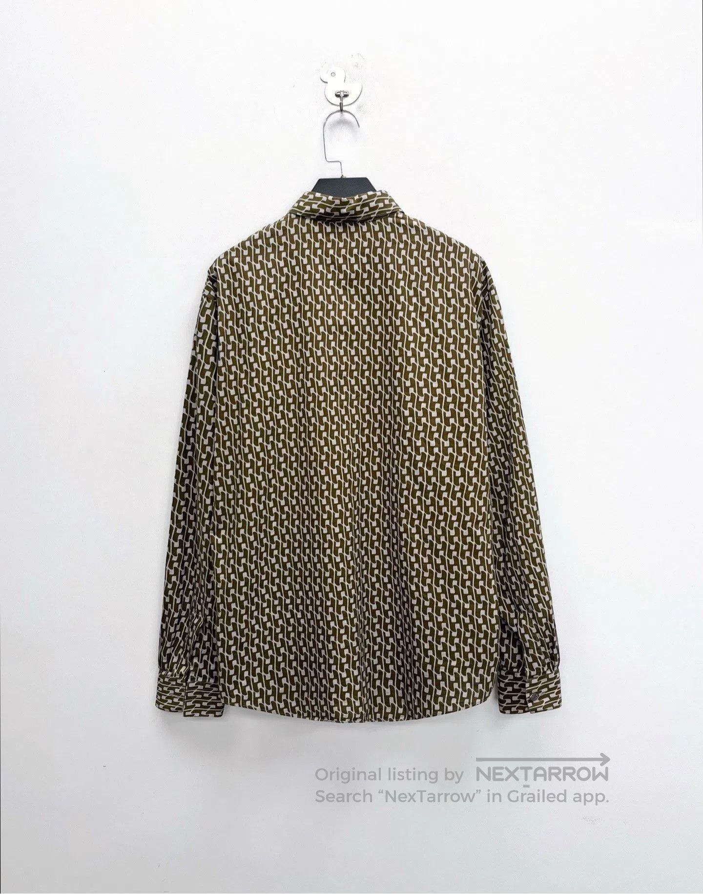 Hermes Hermes Brown H Logo Print Shirt. Size US M / EU 48-50 / 2 - 2 Thumbnail