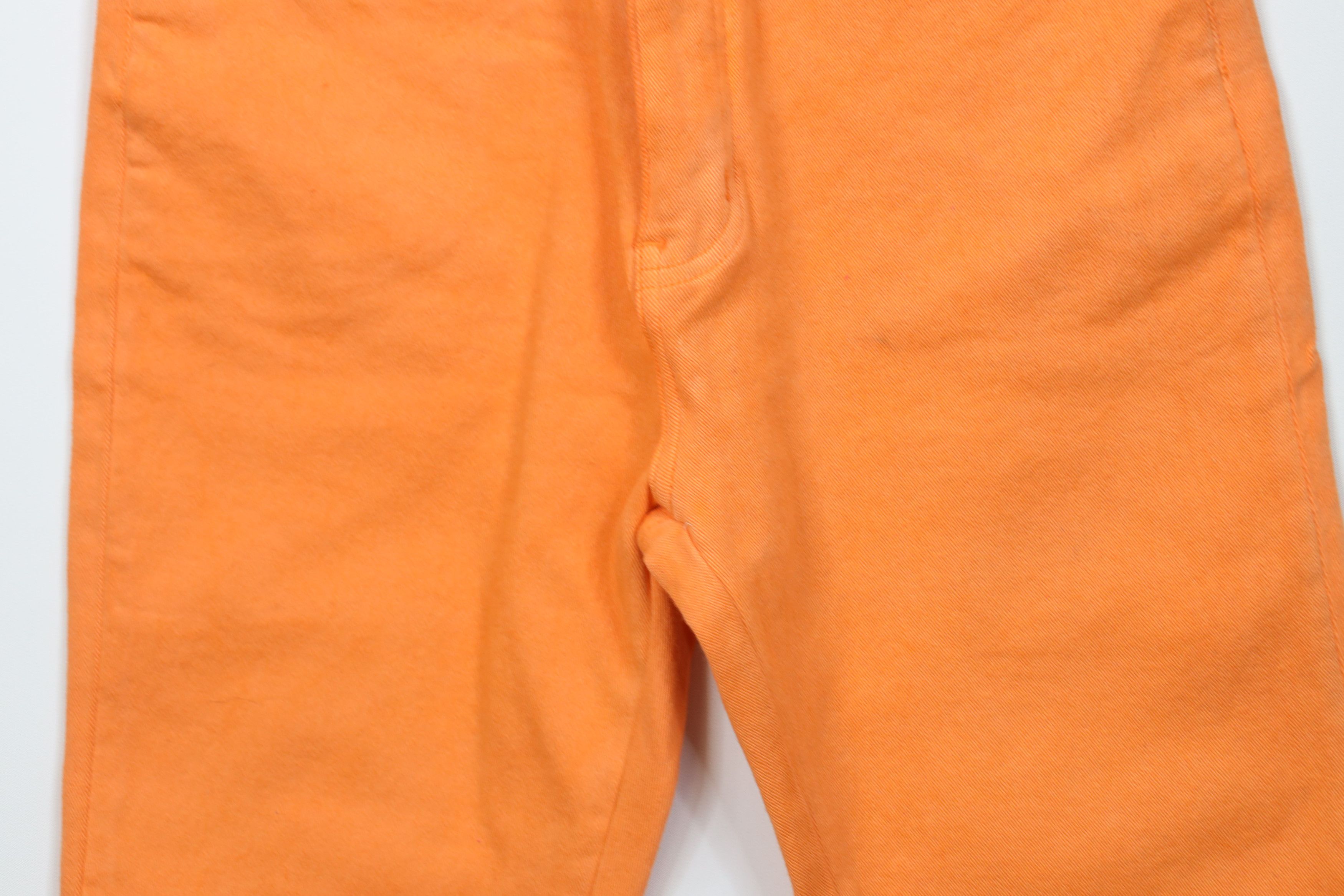 Vintage Deadstock Vintage 90s Streetwear Denim Jean Shorts Orange Size 32" / US 10 / IT 46 - 3 Thumbnail