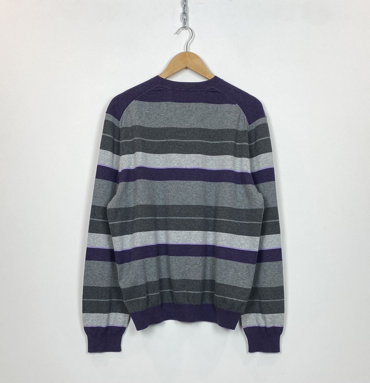 Ted Baker Ted Baker Purple Label Jumper Sweater Strip Wool Long Sleeve Size US L / EU 52-54 / 3 - 8 Thumbnail