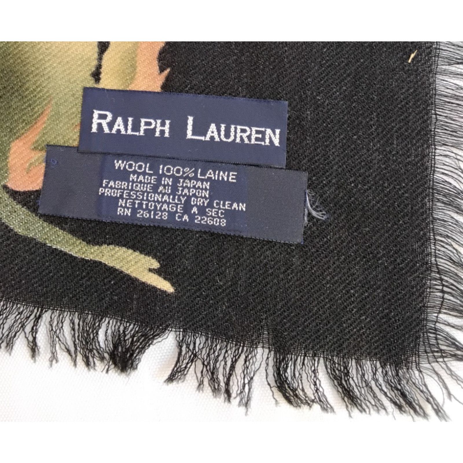 Ralph Lauren Ralph Lauren Wool Square Scarf Blue Label Vintage 1990's Size ONE SIZE - 5 Thumbnail