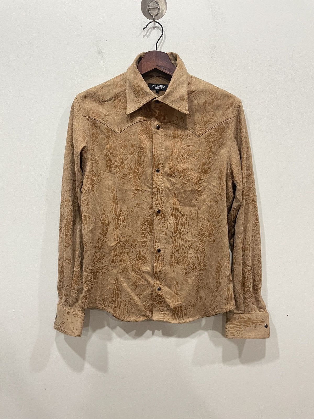 Tornado Mart Tornado Mart faux suede snap button western shirt Size US L / EU 52-54 / 3 - 1 Thumbnail