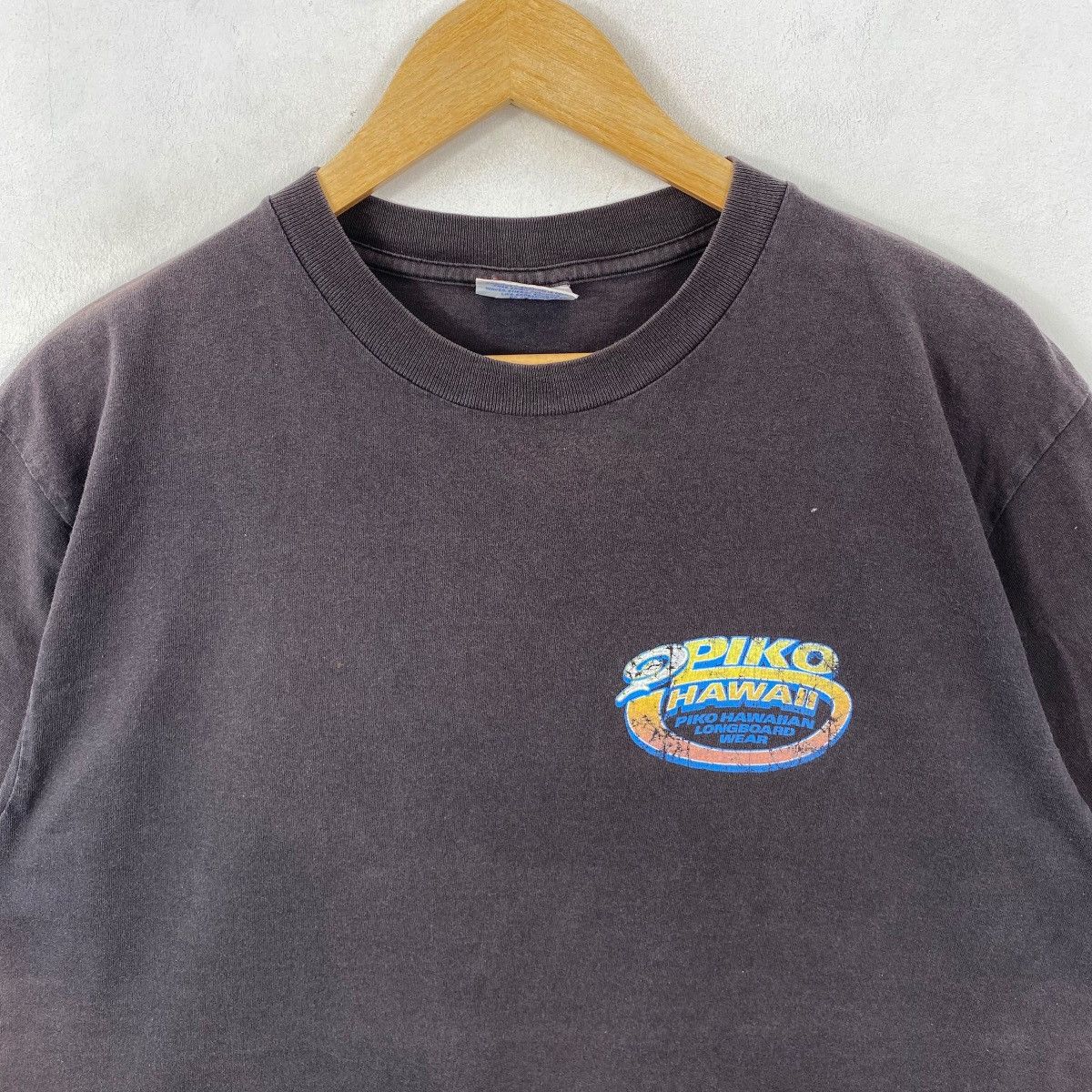 Other Vintage PIKO HAWAIIAN LONGBOARD WEAR Faded Graphic Surf Tee Size US L / EU 52-54 / 3 - 4 Thumbnail