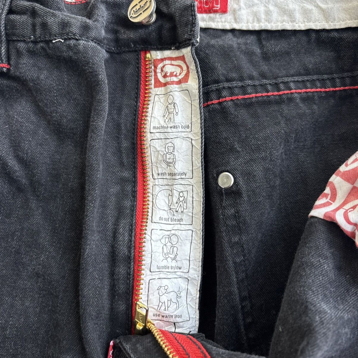 Ecko Unltd. Vintage Y2K Baggy Ecko Jeans Black Carpenter Pants 34x32 Size US 34 / EU 50 - 11 Thumbnail