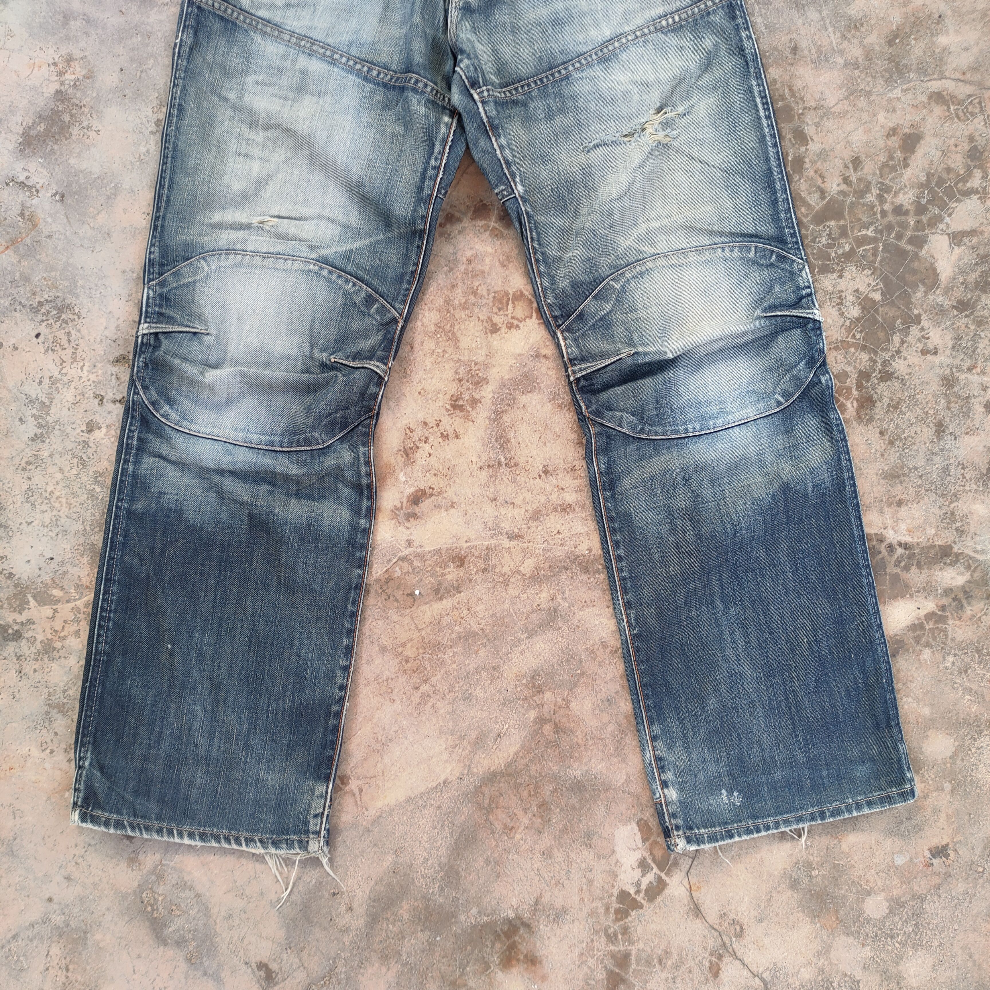 Japanese Brand JAPANESE VINTAGE DOUBLE KNEE DISTRESSED DENIM JEAN PANTS Size US 34 / EU 50 - 4 Thumbnail