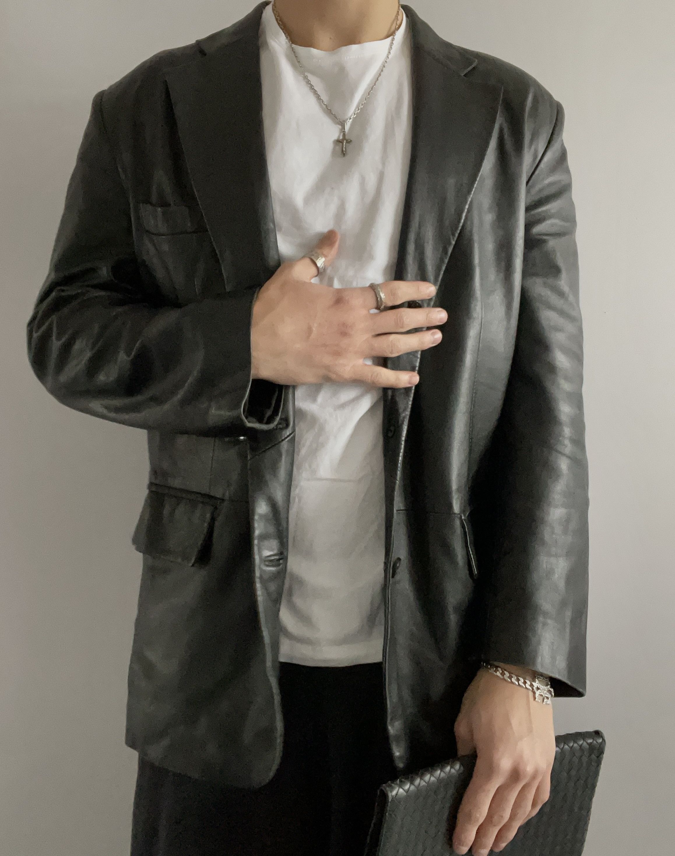Carlo Colucci 90S CARLO COLUCCI TOM FORD TYPE LEATHER BLAZER JACKET Size US L / EU 52-54 / 3 - 2 Thumbnail