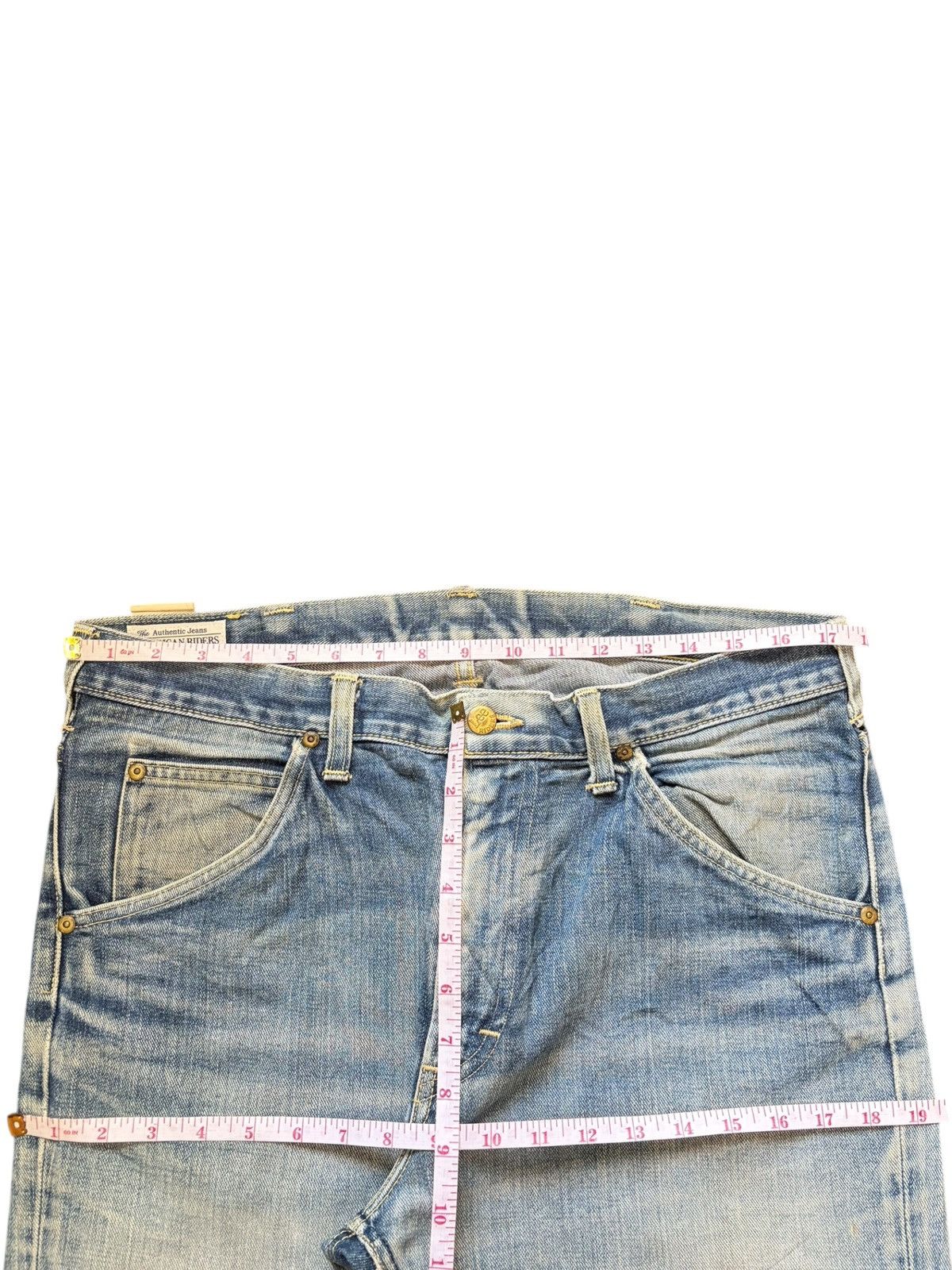 Lee Vintage 90s Lee Riders Faded Wash Distress Flare Jeans Size US 35 - 6 Thumbnail