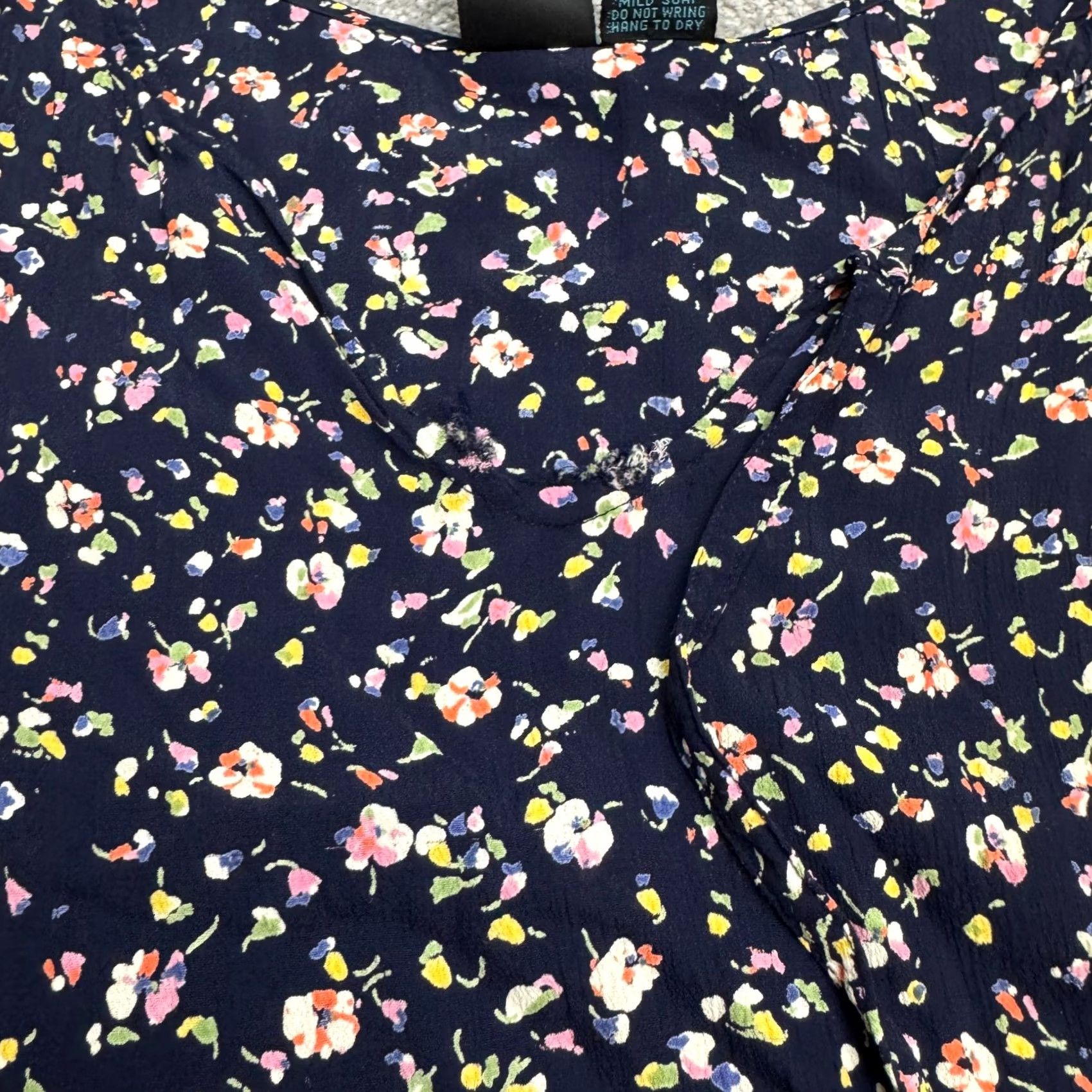 Vintage Ecote Sleeveless A-Line Fit & Flare Floral Dress Womens S Navy Blue Casual Size S / US 4 / IT 40 - 4 Thumbnail